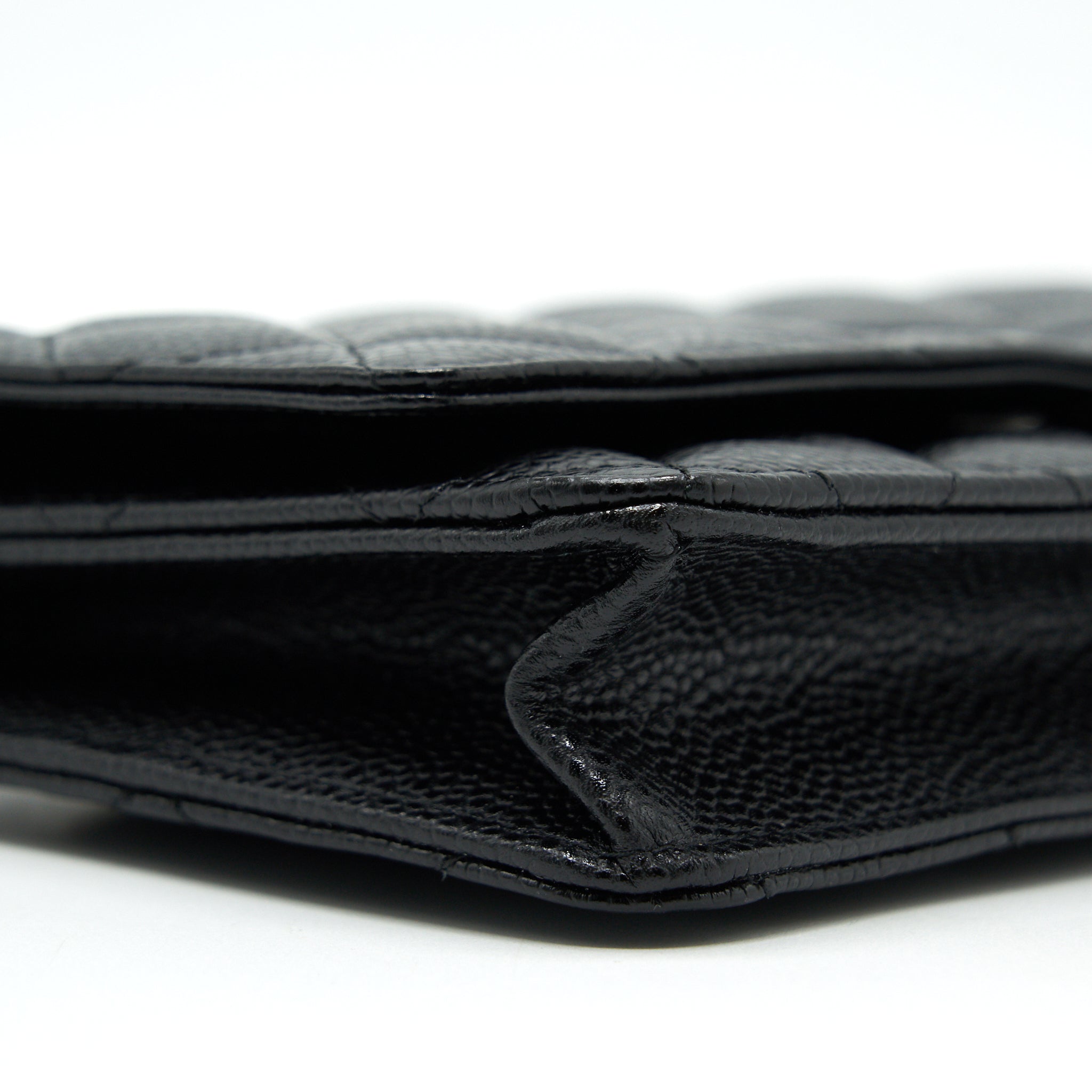 CHANEL CAVIAR CLASSIC WALLET ON CHAIN BLACK CAVIAR SHW
