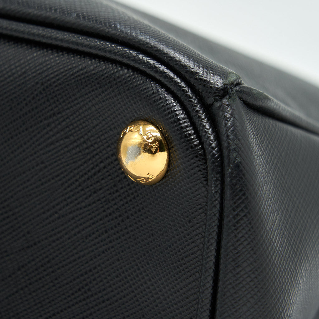 PRADA SAFFIANO LARGE TOTE BAG BLACK GHW