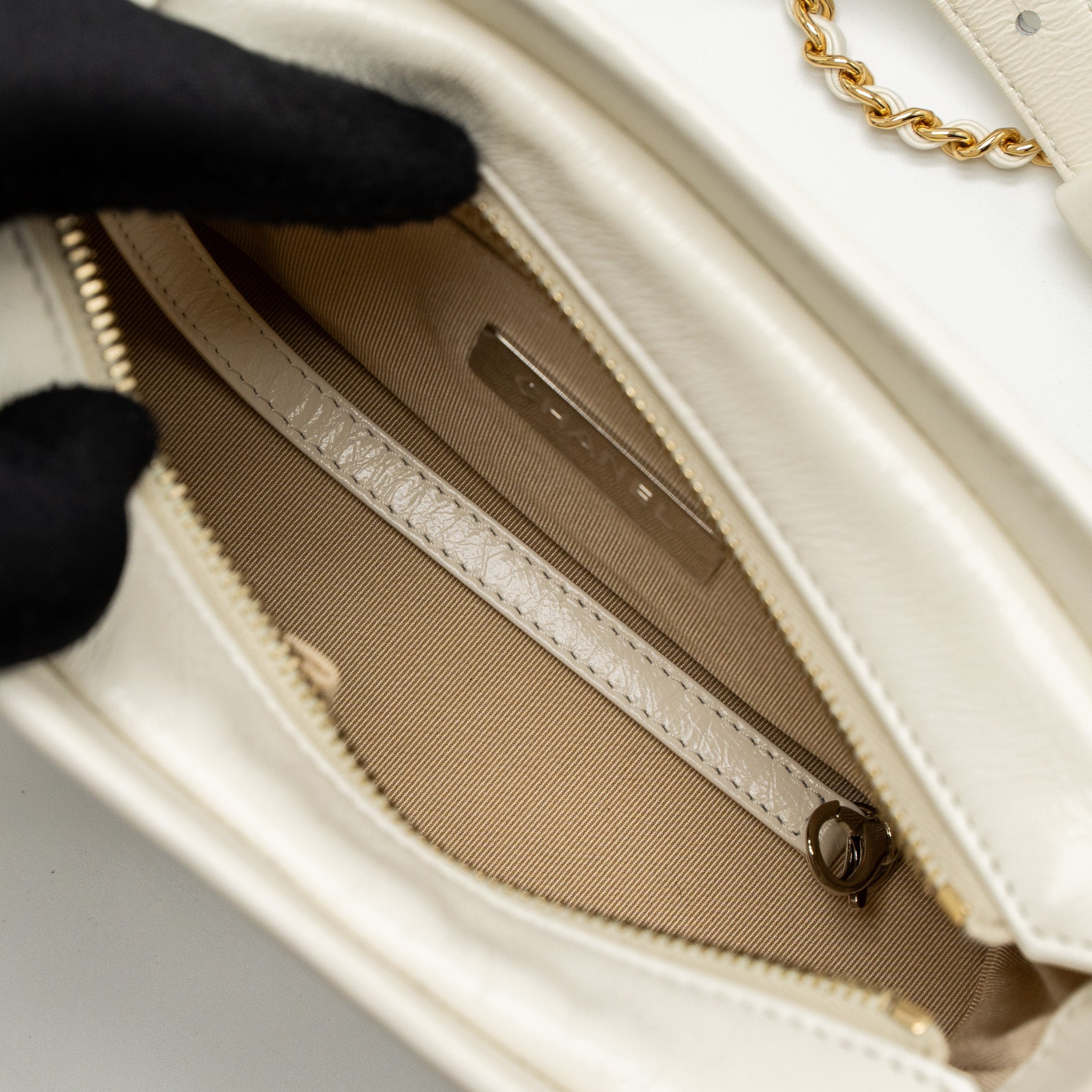 CHANEL SMALL GABRIELLE HOBO BAG LIMITED EDITION CALFSKIN WHITE MULTICOLOUR HARDWARE