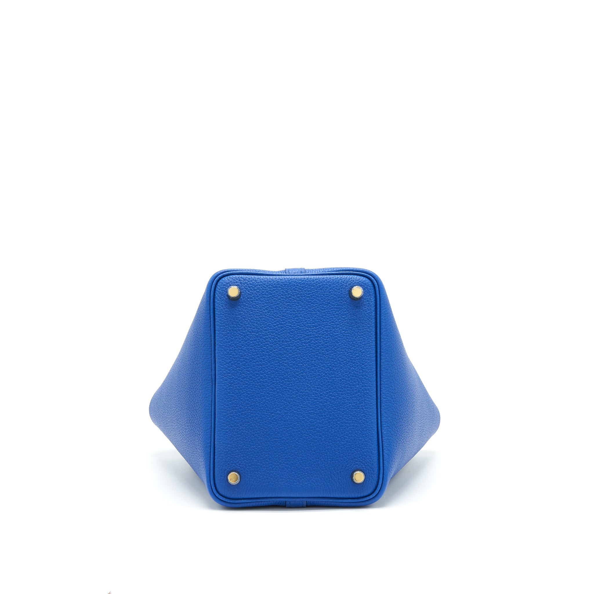 HERMES PICOTIN 18 LOCK BAG BLUE FRANCE GHW