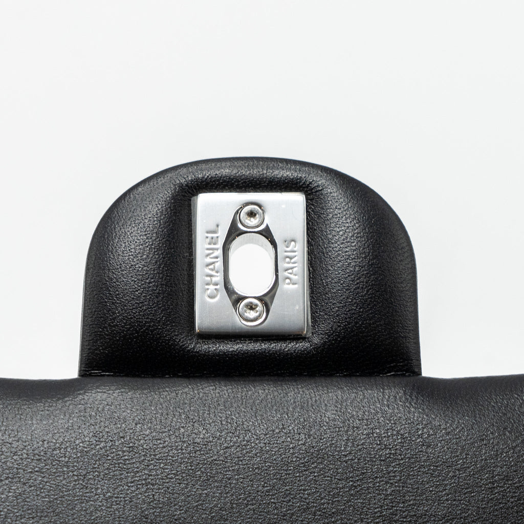 CHANEL MINI RECTANGULAR FLAP BAG LAMBSKIN BLACK SHW (MICROCHIP)