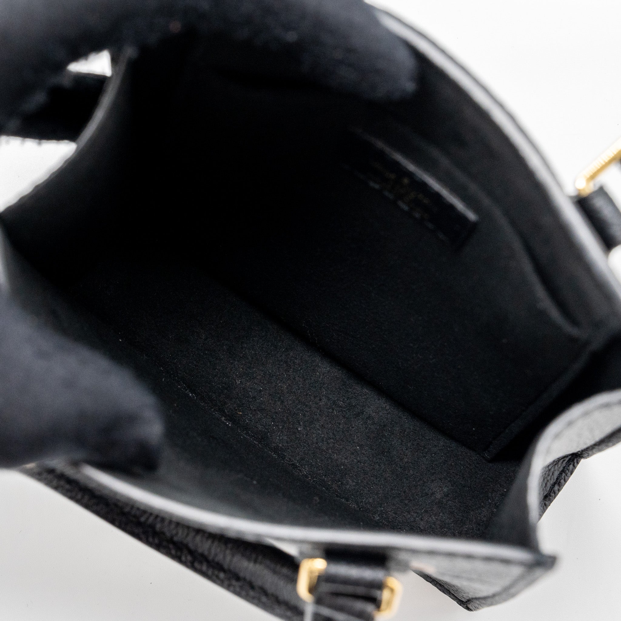 LOUIS VUITTON PETIT SAC PLAT MONOGRAM EMPREINTE BLACK/ BEIGE GHW (NEW VERSION)