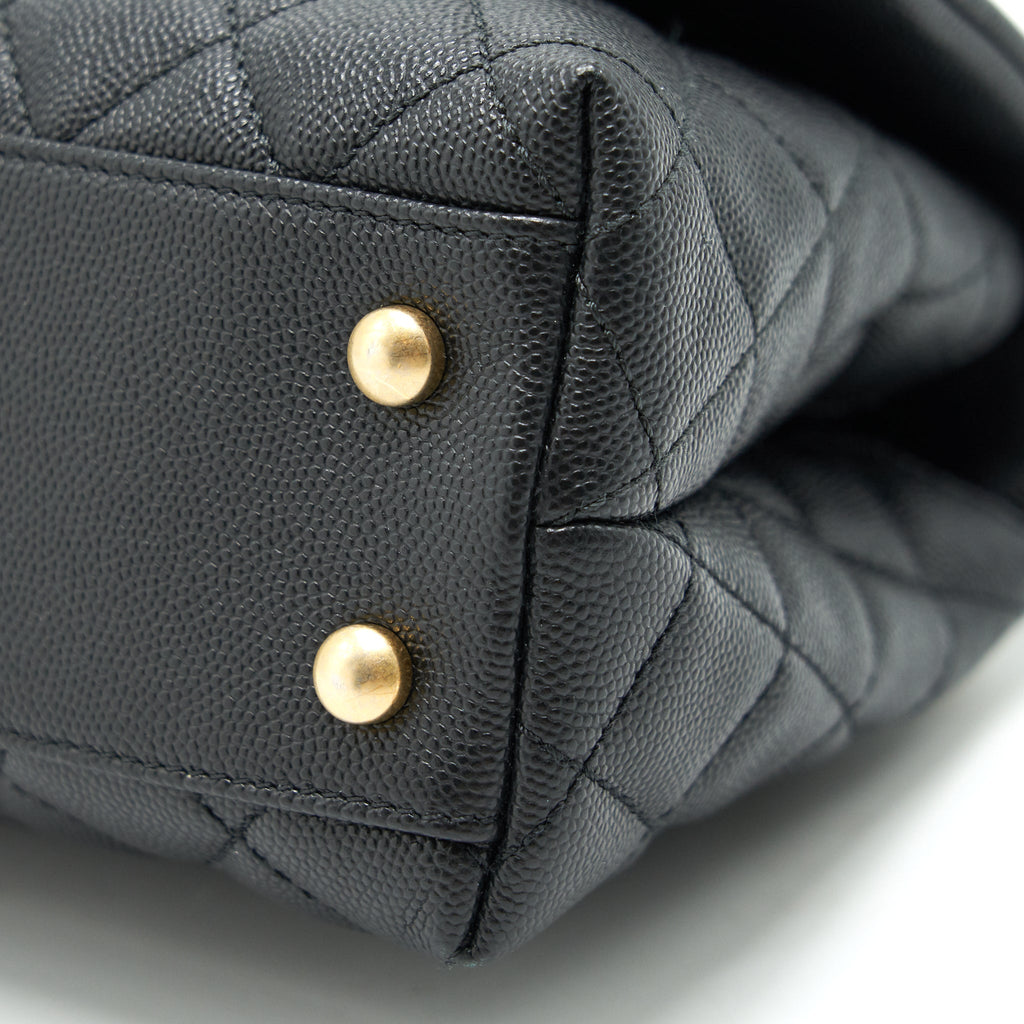 CHANEL CAVIAR QUILTED MINI COCO HANDLE FLAP BAG