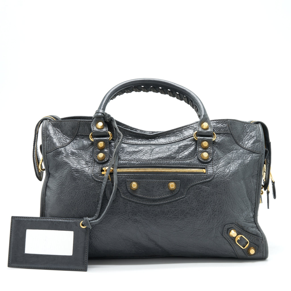 BALENCIAGA CLASSIC CITY BAG GREY GHW