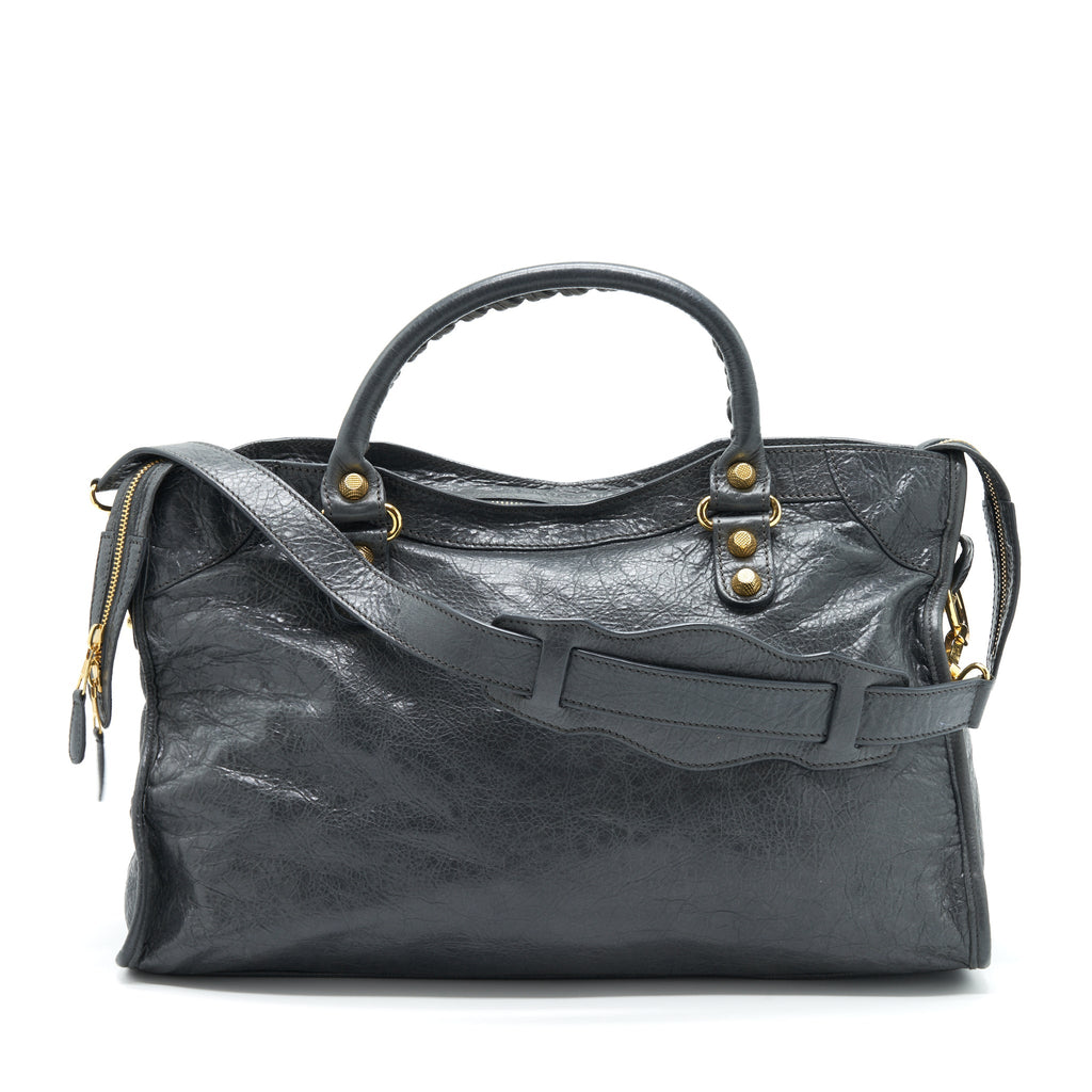 BALENCIAGA CLASSIC CITY BAG GREY GHW