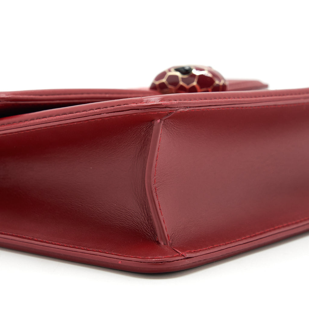 BVLGARI SERPENTI DIAMOND BLAST SHOULDER BAG RED