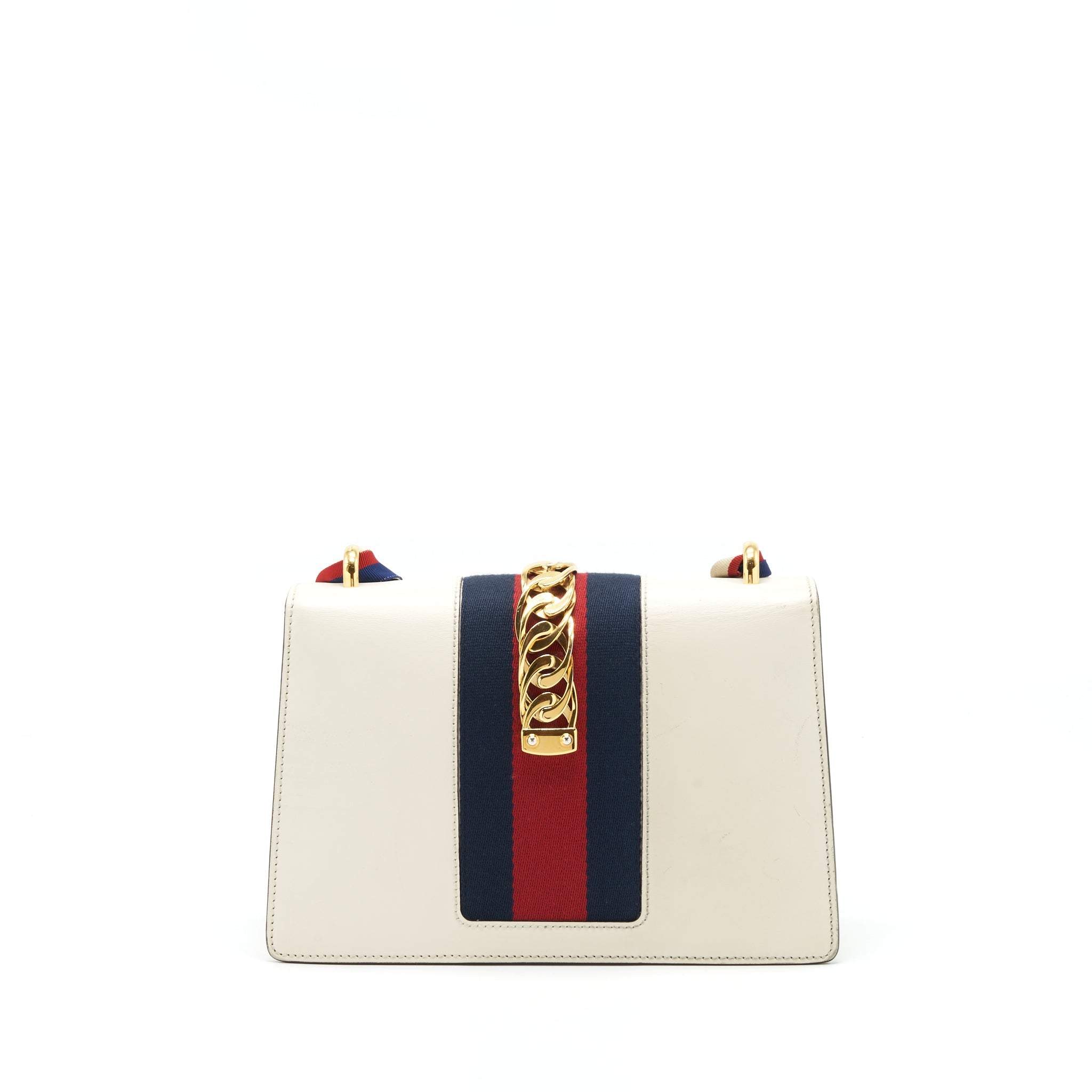 GUCCI SMALL SYLVIE BAG WHITE GHW