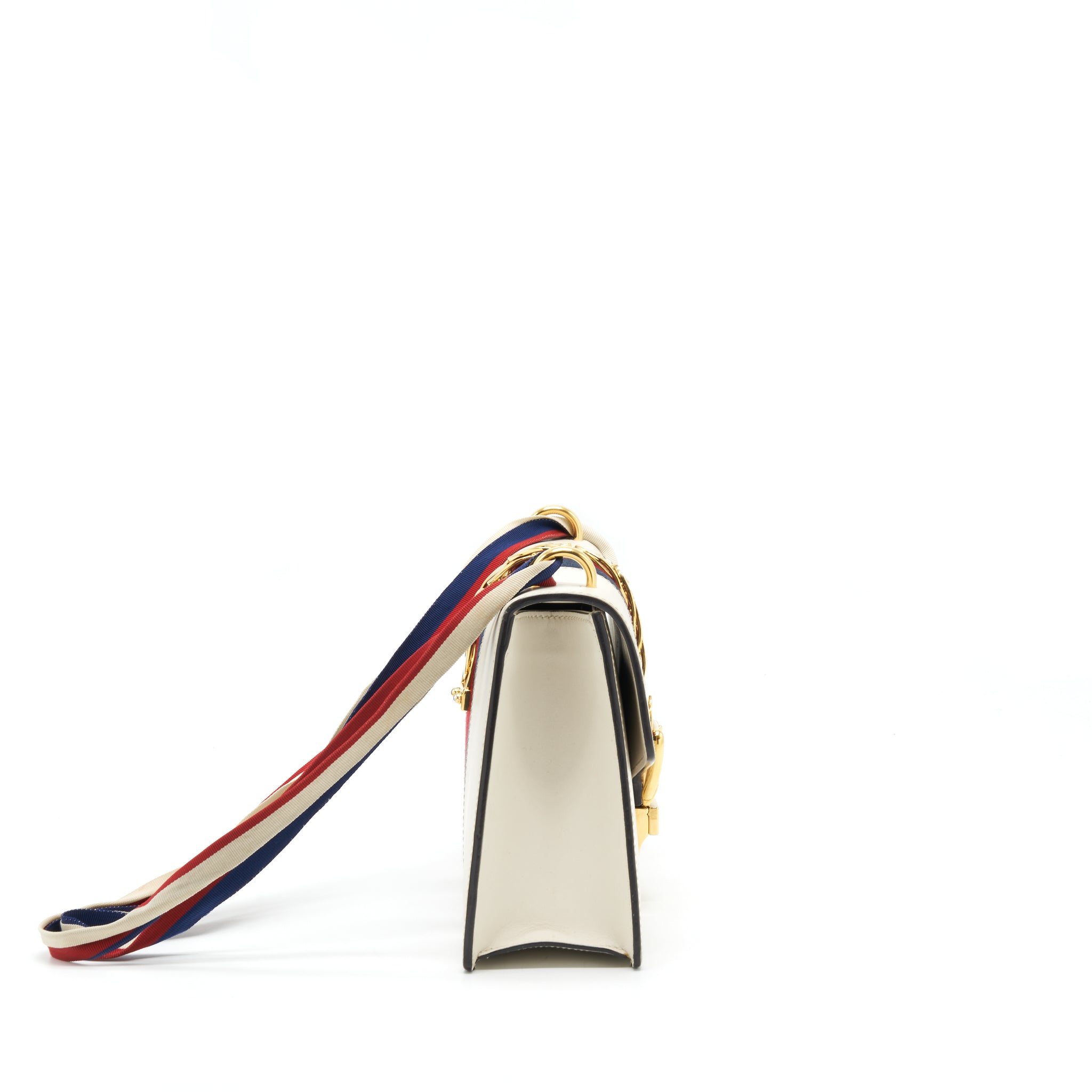 GUCCI SMALL SYLVIE BAG WHITE GHW