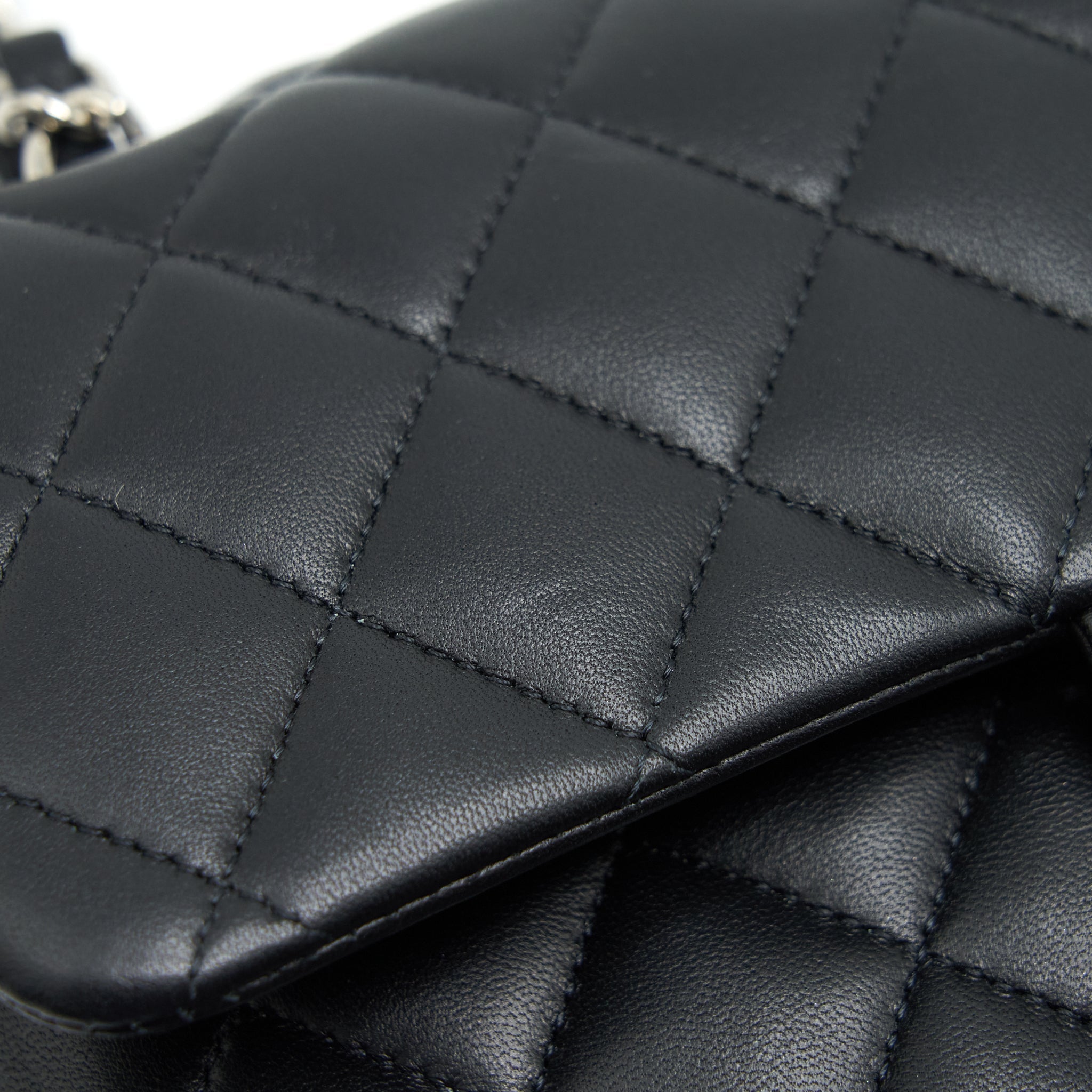 CHANEL SMALL CLASSIC DOUBLE FLAP BAG LAMBSKIN BLACK SHW