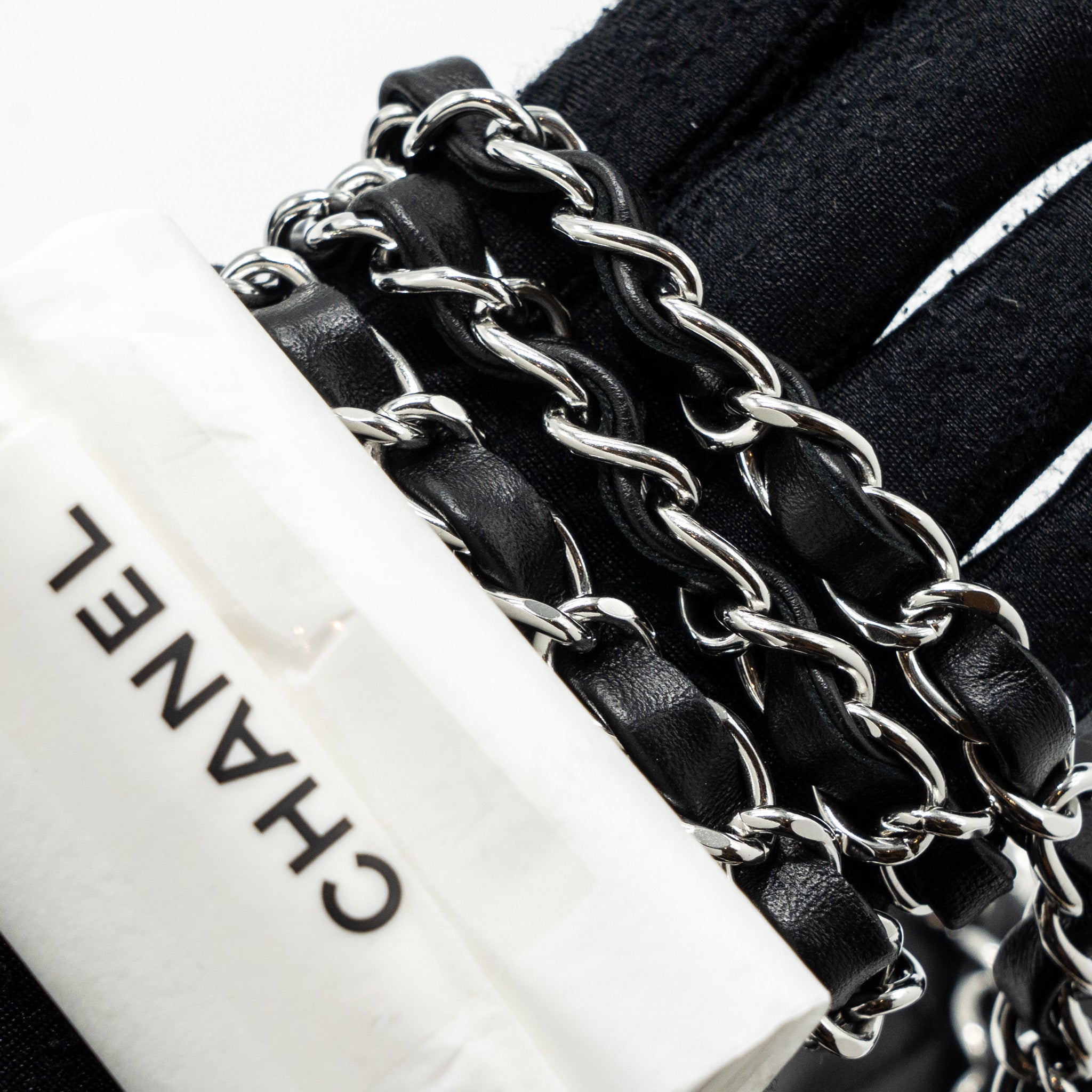 CHANEL MINI RECTANGULAR FLAP BAG LAMBSKIN BLACK SHW (MICROCHIP)