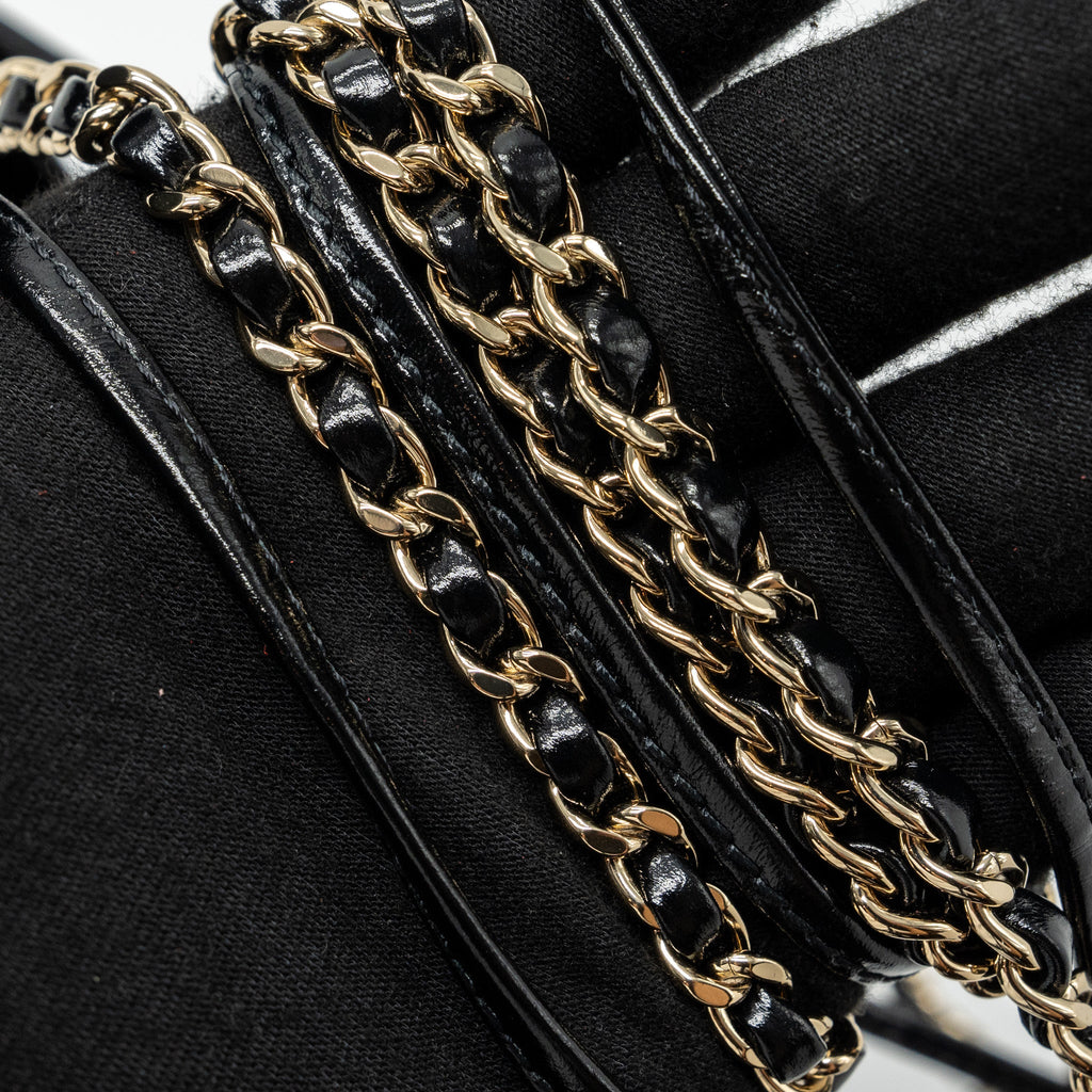 CHANEL 24C MINI 31 BAG SHINY CALFSKIN BLACK LGHW(MICROCHIP)