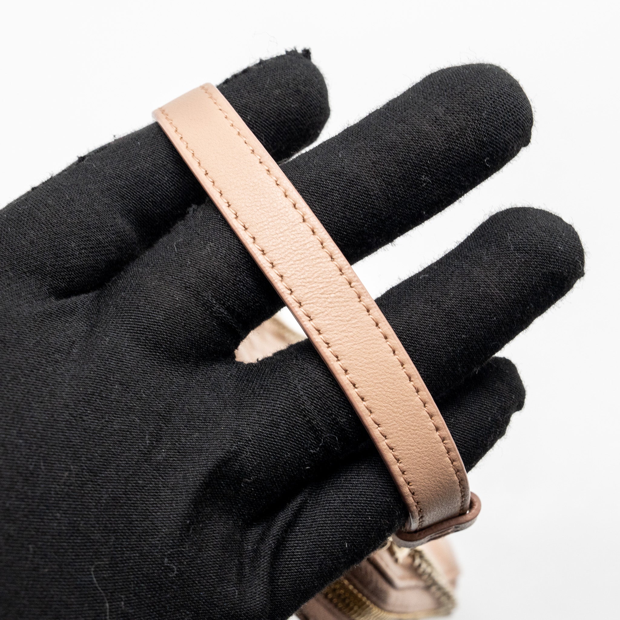 DIOR LADY DIOR CALL'IN DIOR PHONE HOLDER LAMBSKIN DUSTY PINK LGHW