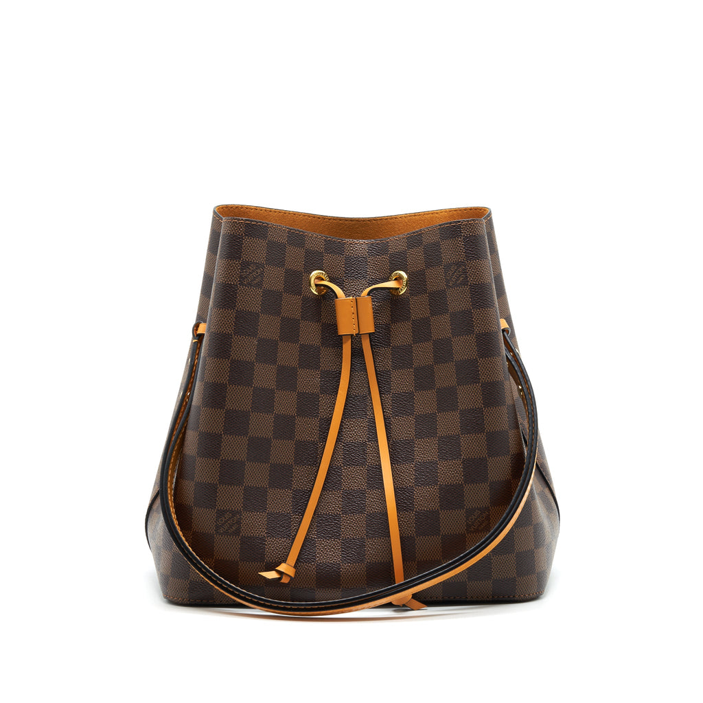 LOUIS VUITTON NEO NOE IN DAMIER EBENE/YELLOW