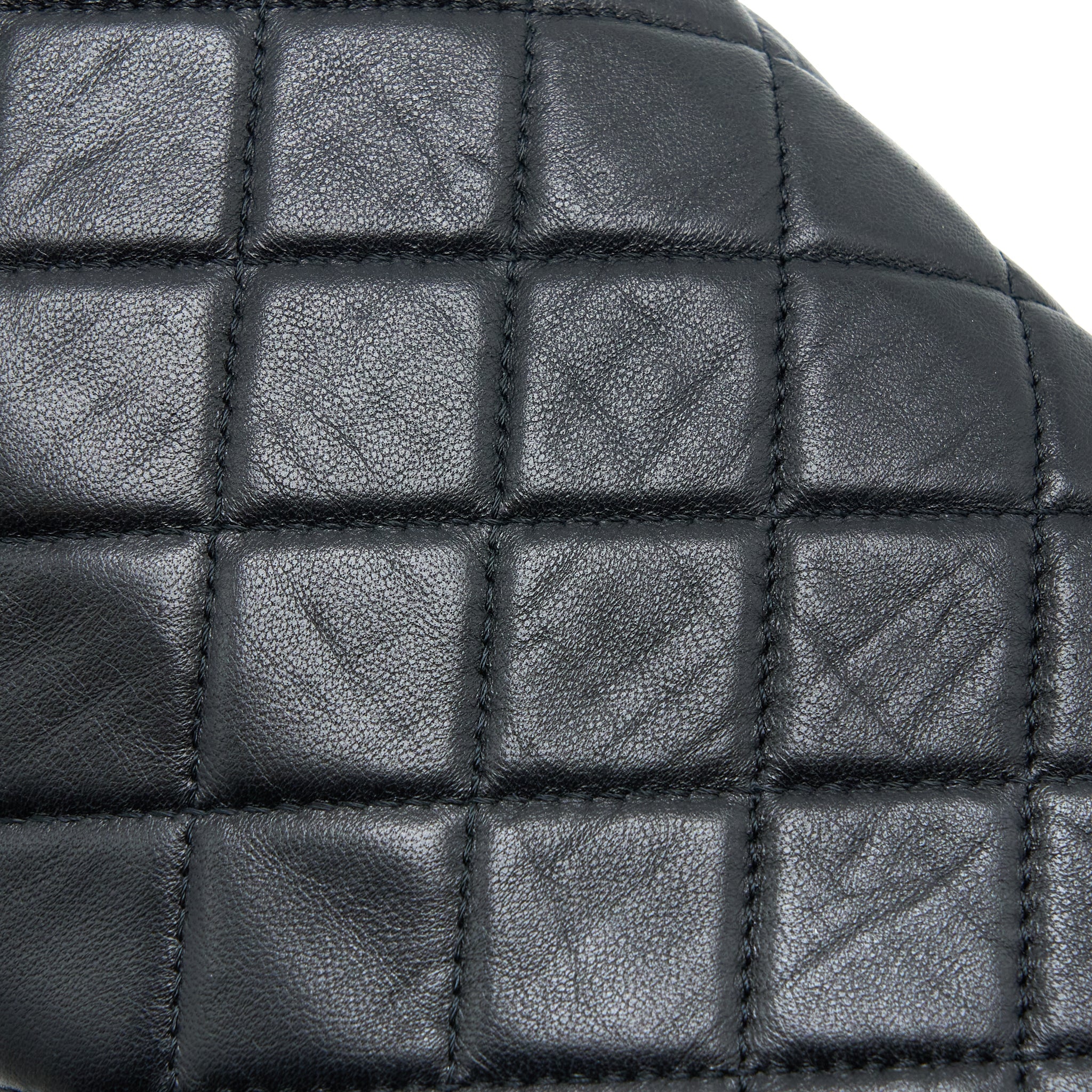 CHANEL CC LOGO FLAP BAG LAMBSKIN BLACK MULTICOLOUR HARDWARE (MICROCHIP)