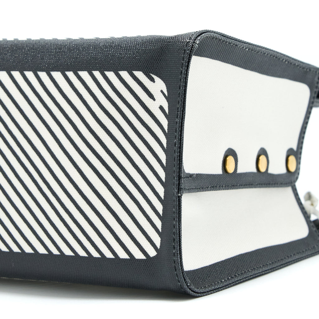 FENDI X VIDES COATED CANVAS PEEKABOO DEFENDER COVER WHITE BLACK