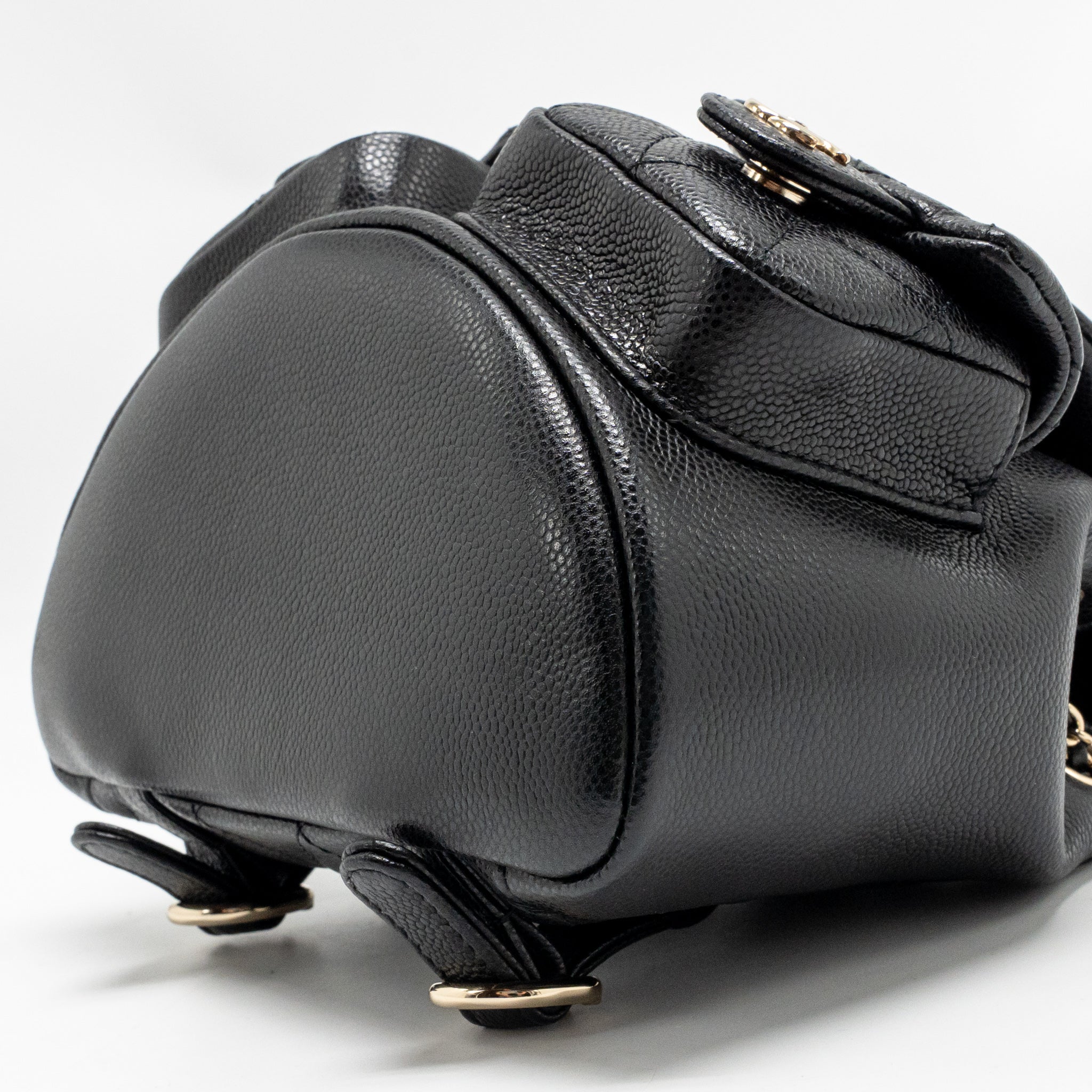 CHANEL 23P MINI TRIPLE PACK BACKPACK CAVIAR BLACK LGHW (MICROCHIP)
