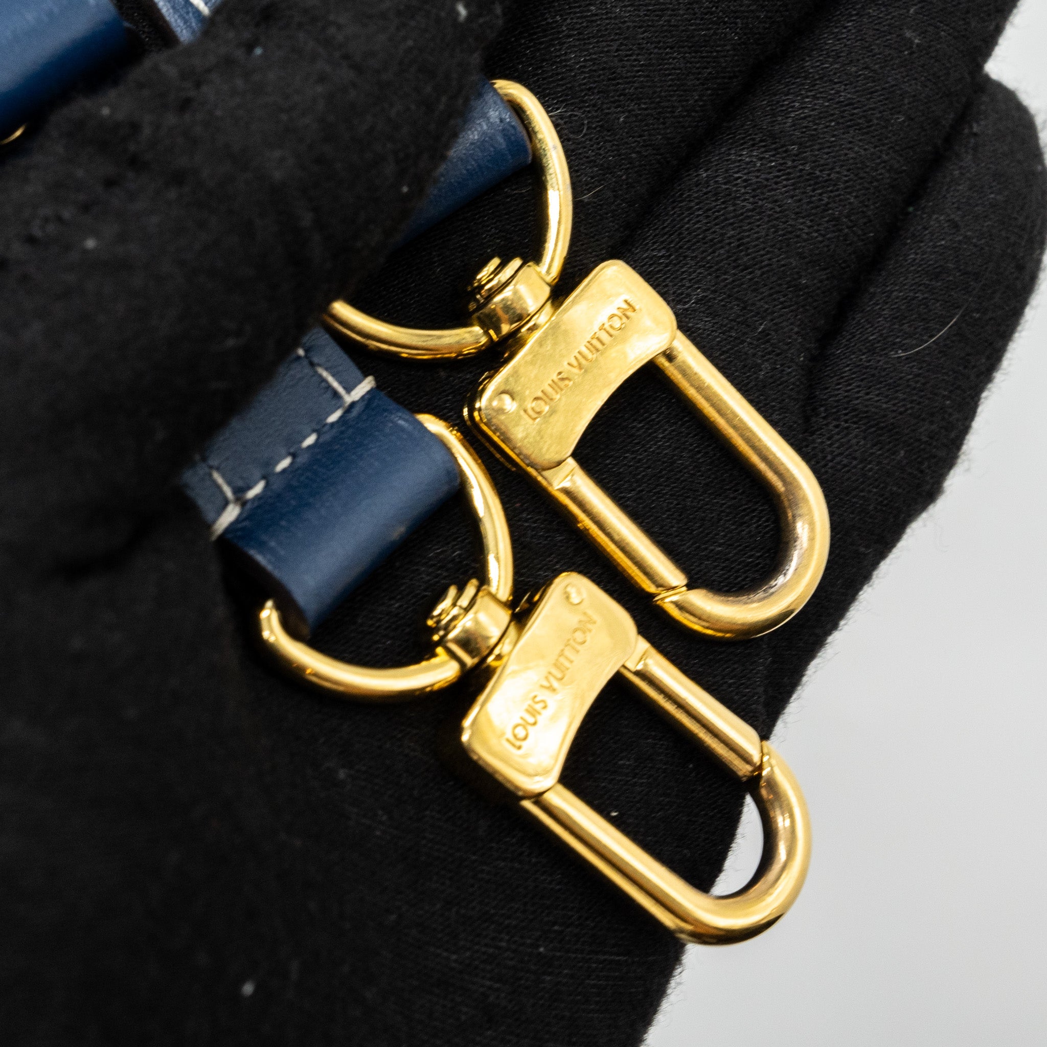 LOUIS VUITTON HALF-MOON LOOP BAGUETTE BAG DENIM BLUE GHW (NEW VERSION)