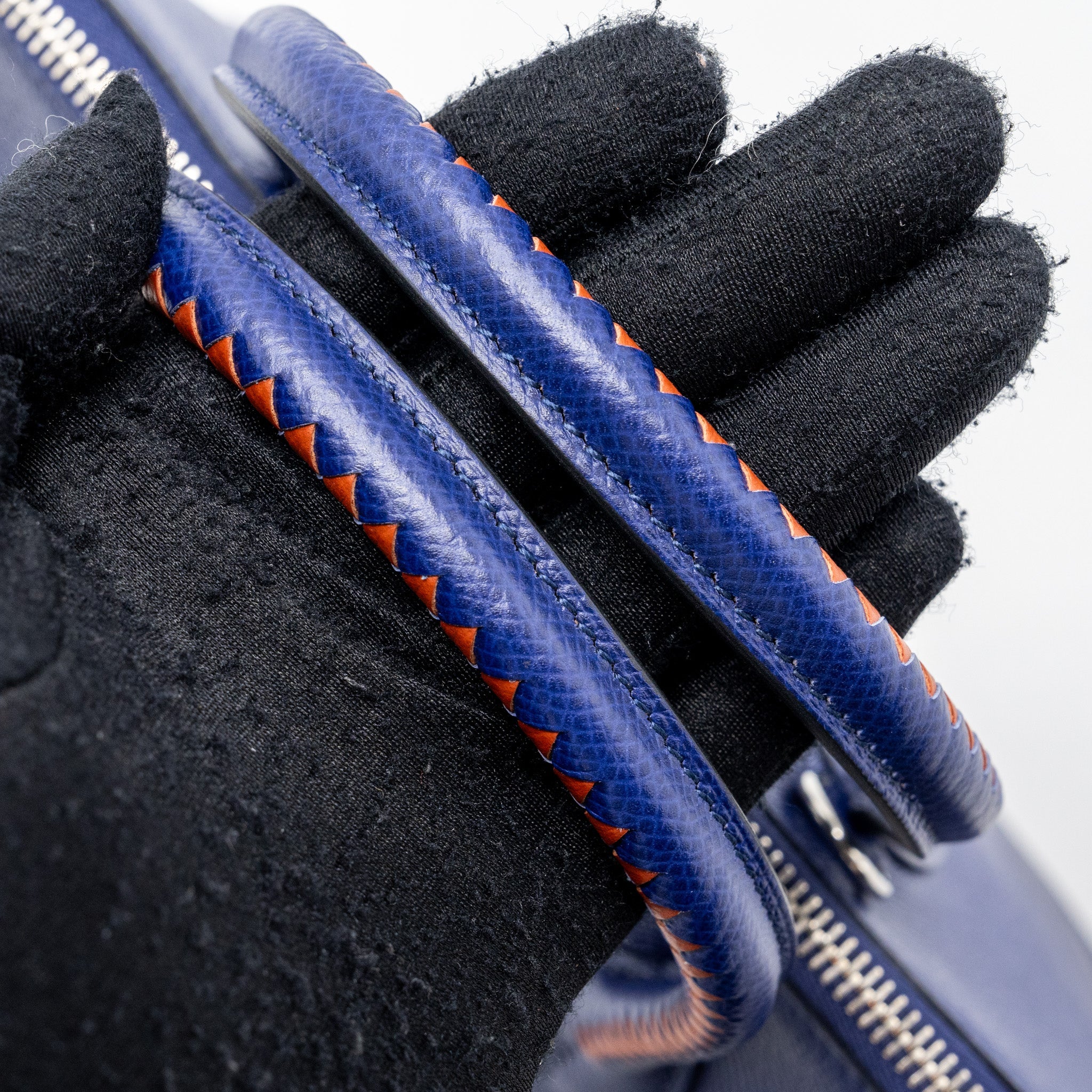 HERMES BOLIDE 1923 30 EPSOM BLUE/MULTICOLOUR SHW