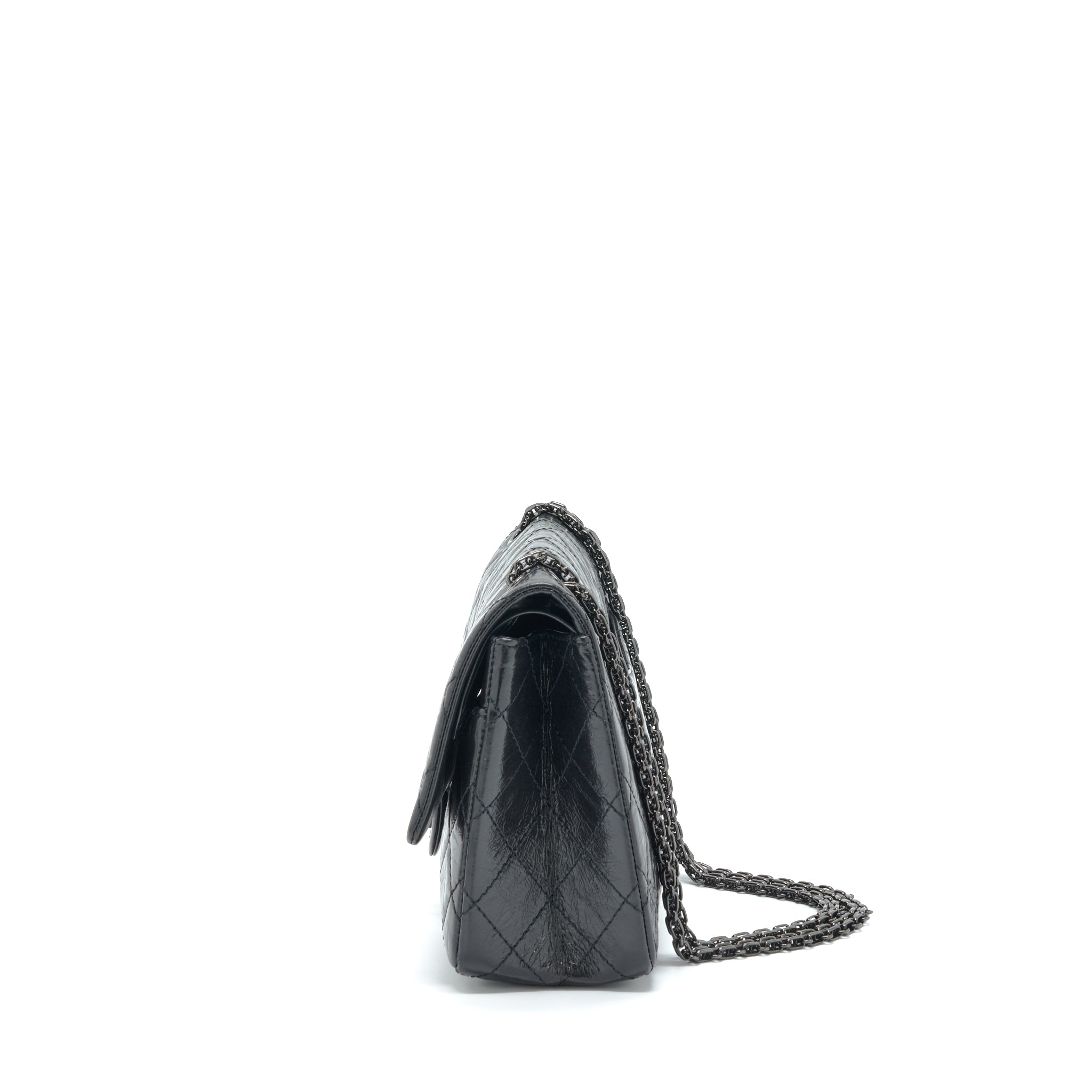 CHANEL 2.55 226 REISSUE AGED CALFSKIN SO BLACK
