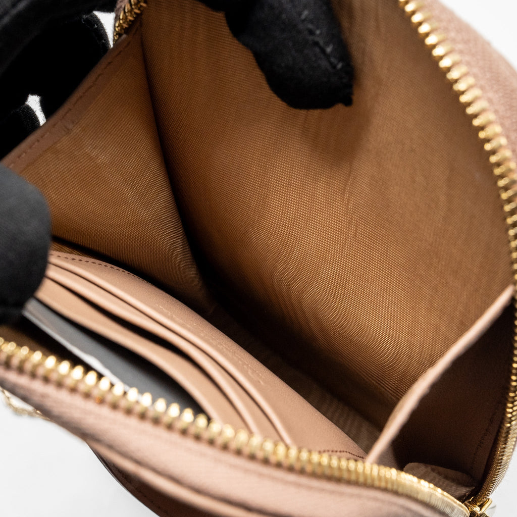 DIOR LADY DIOR CALL'IN DIOR PHONE HOLDER LAMBSKIN DUSTY PINK LGHW