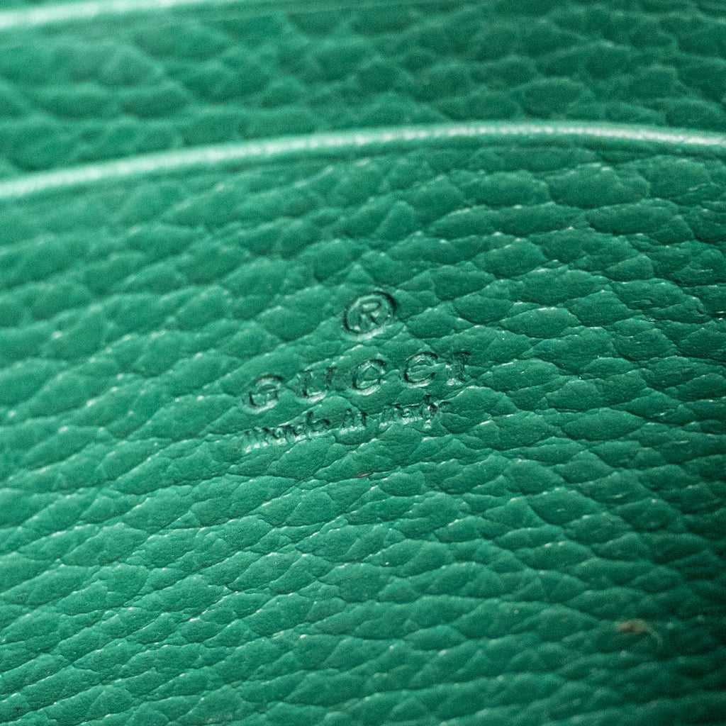 GUCCI MINI DIONYSUS WALLET ON CHAIN CALFSKIN GREEN MULTICOLOUR HARDWARE