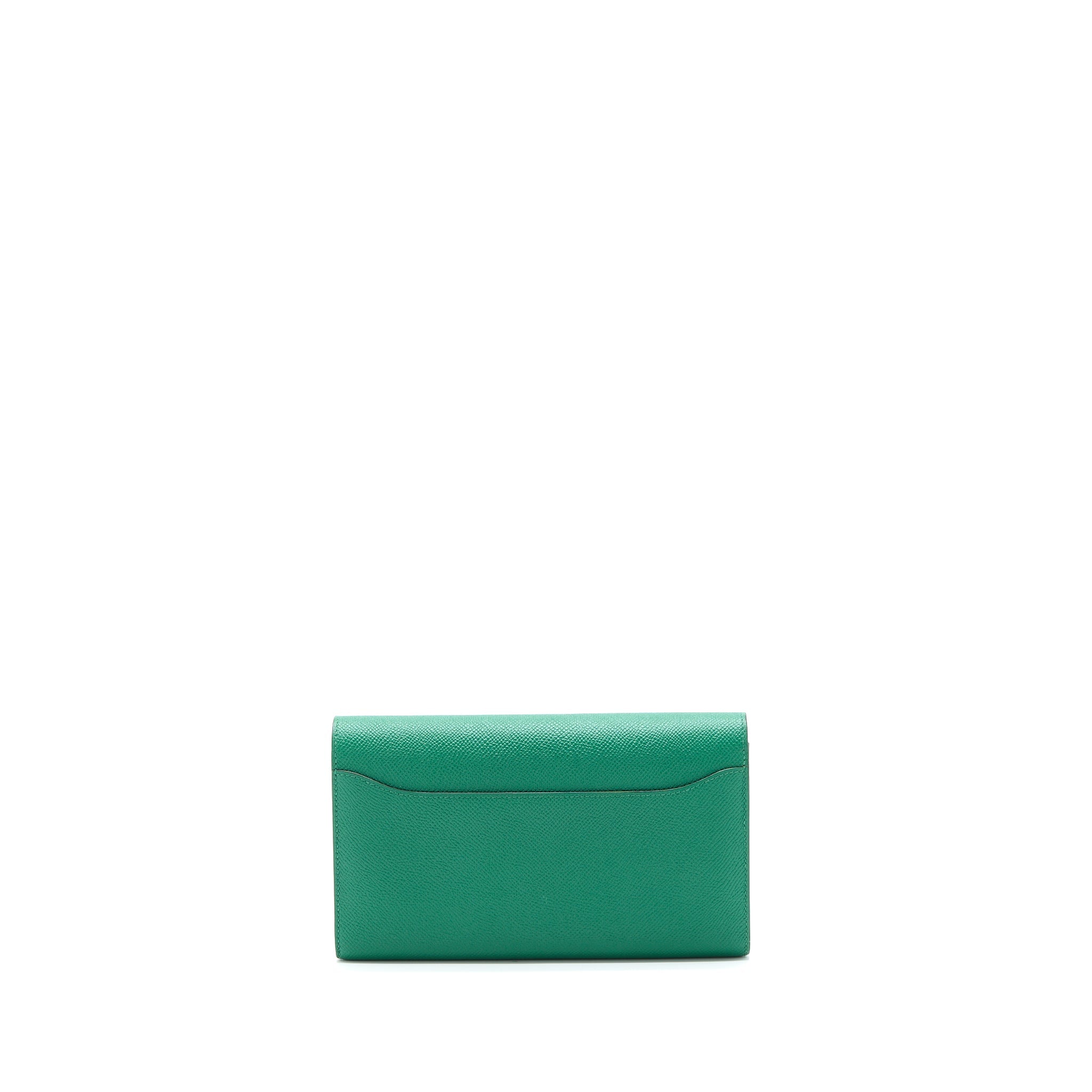 HERMES CONSTANCE LONG WALLET EPSOM GREEN GHW
