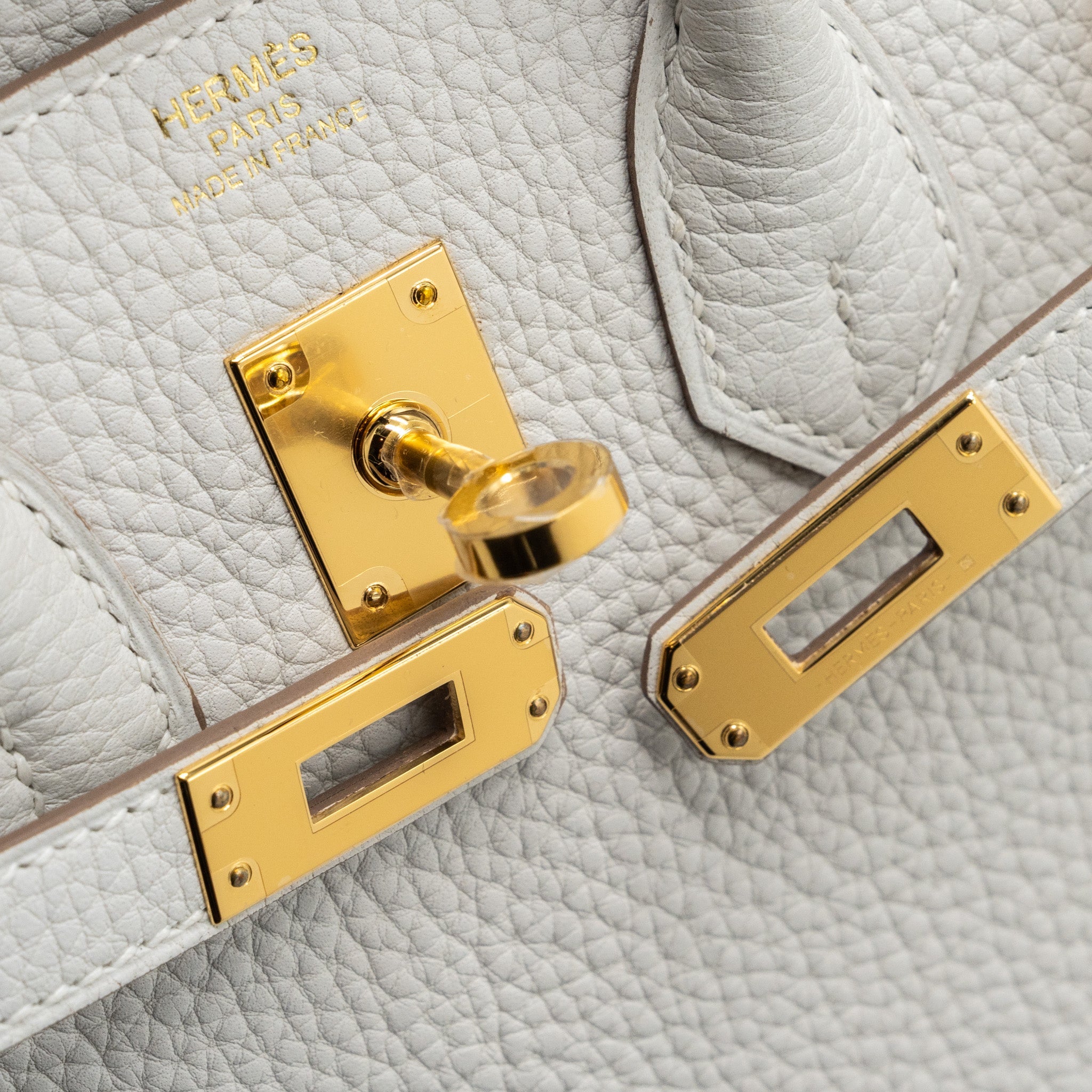 HERMES BIRKIN 25 TOGO M4 GRIS PALE GHW