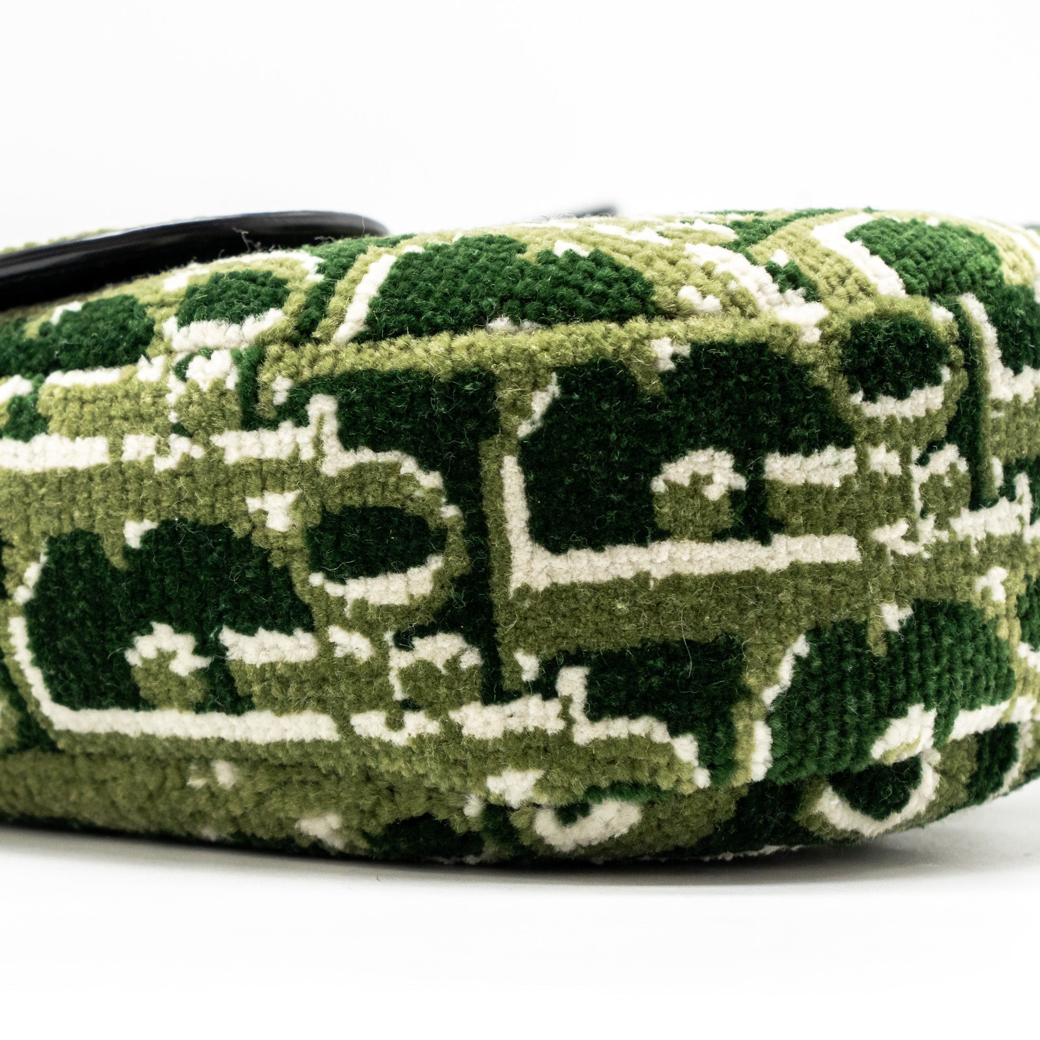 DIOR MEN’S SADDLE BAG FABRIC DIOR OBLIQUE GREEN SHW