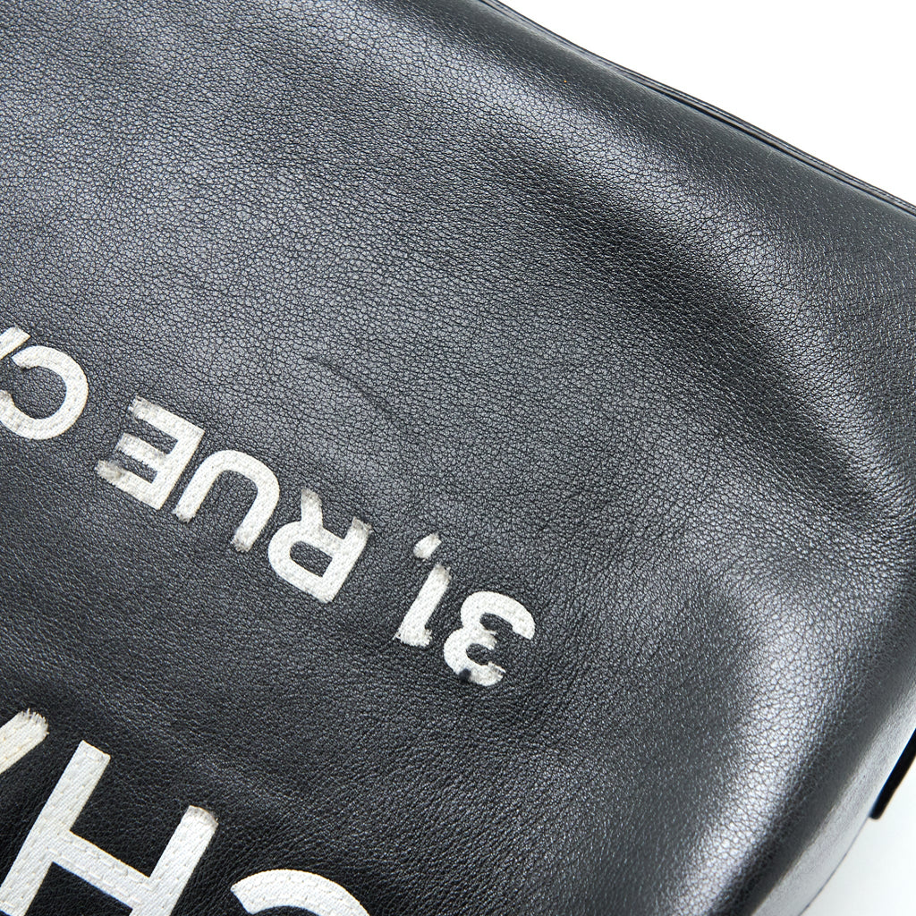 CHANEL VINTAGE CAMBON TOTE BAG CALFSKIN BLACK SHW