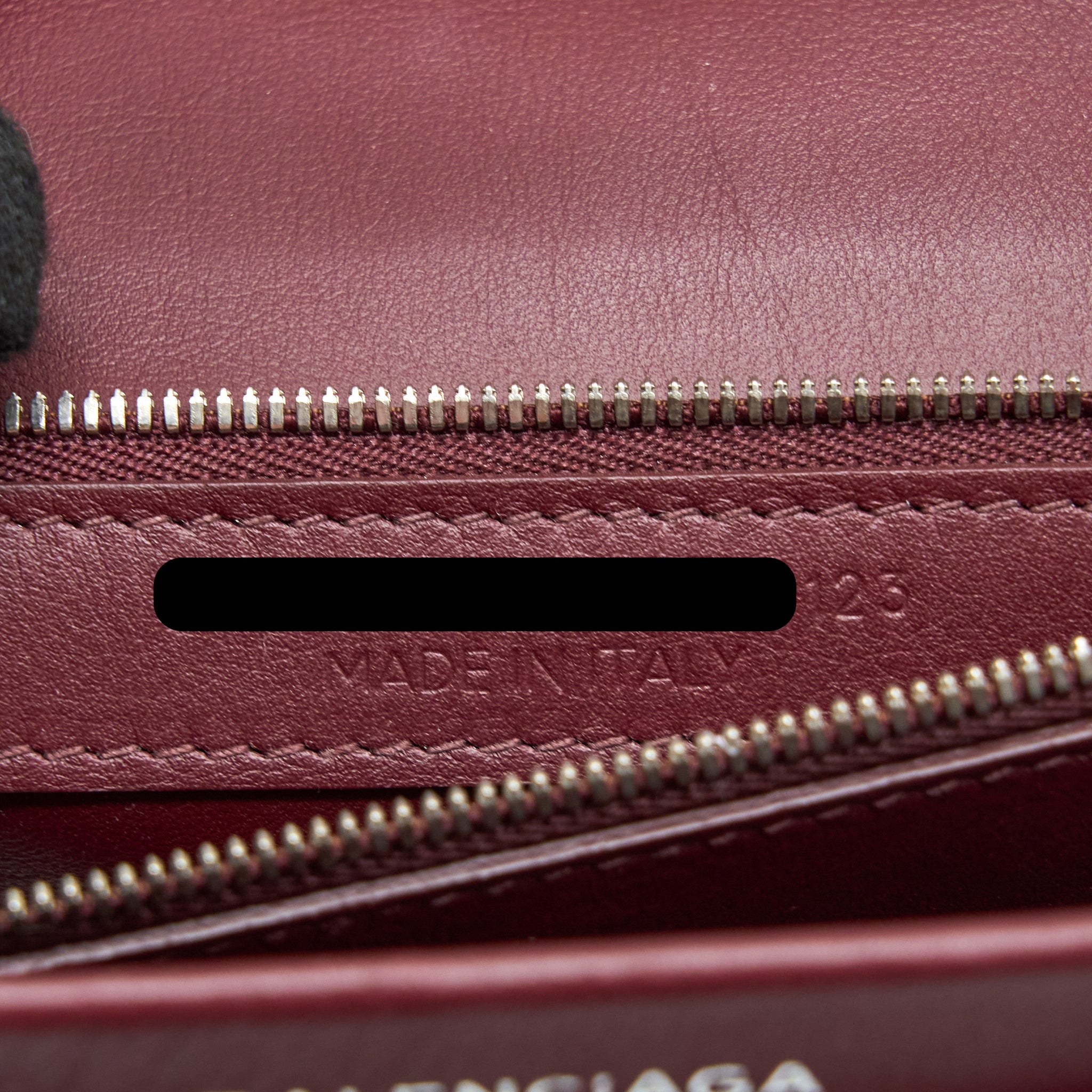 BALENCIAGA LOGO SHOULDER BAG DARK RED SHW
