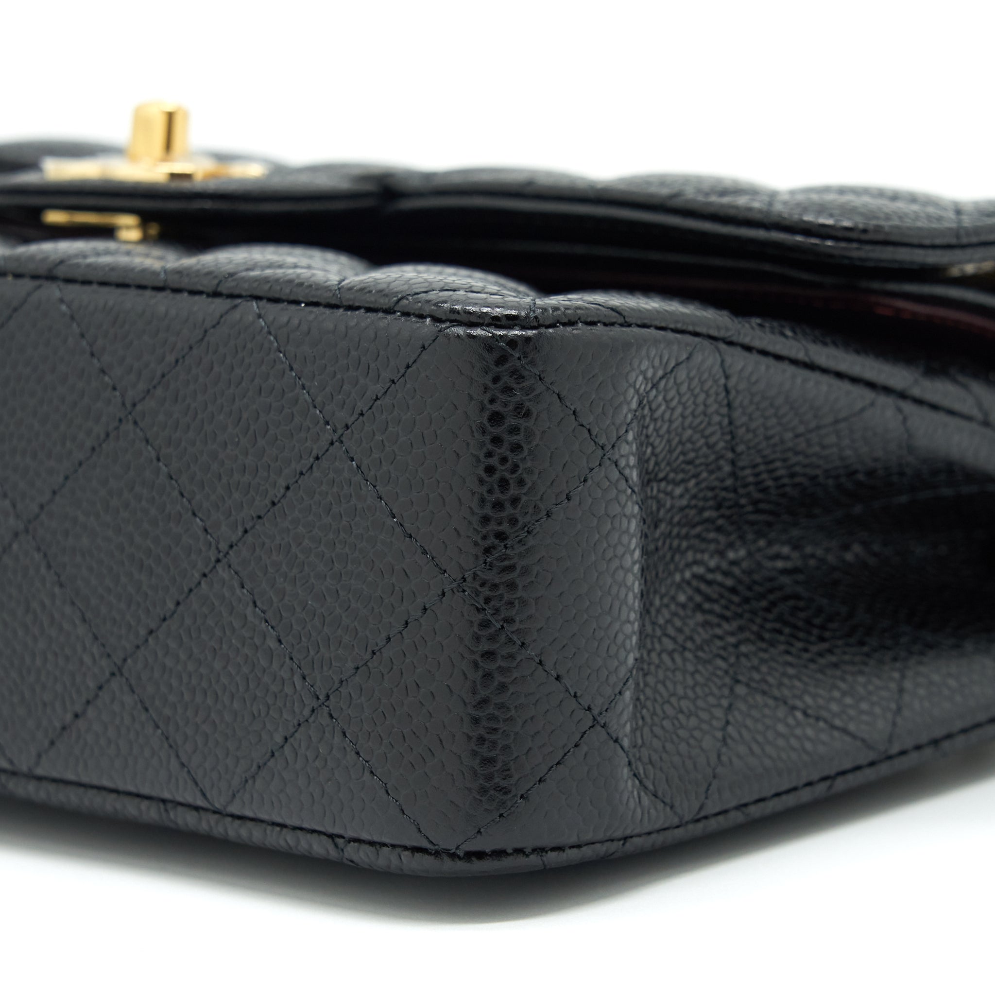 CHANEL SMALL CLASSIC DOUBLE FLAP BAG CAVIAR BLACK GHW (MICROCHIP)