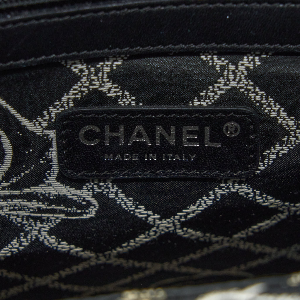 CHANEL VINTAGE CAMBON TOTE BAG CALFSKIN BLACK SHW
