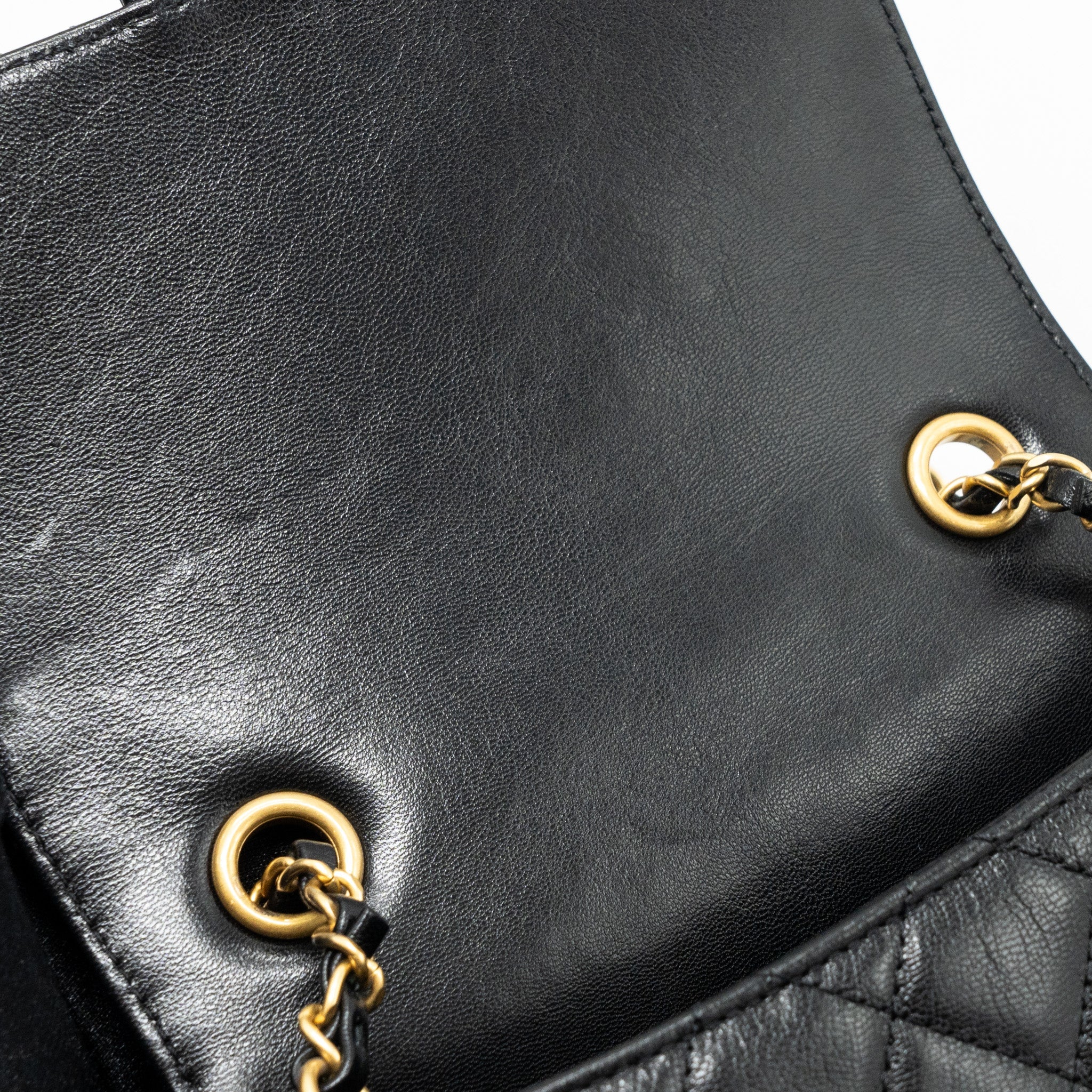 CHANEL 22K RETRO NEW SQUARE LARGE FLAP BAG GOATSKIN BLACK GHW (MICROCHIP)