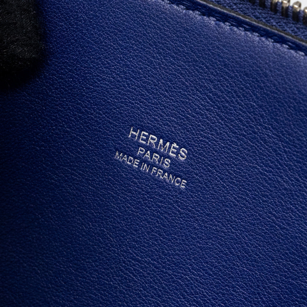HERMES BOLIDE 1923 30 EPSOM BLUE/MULTICOLOUR SHW