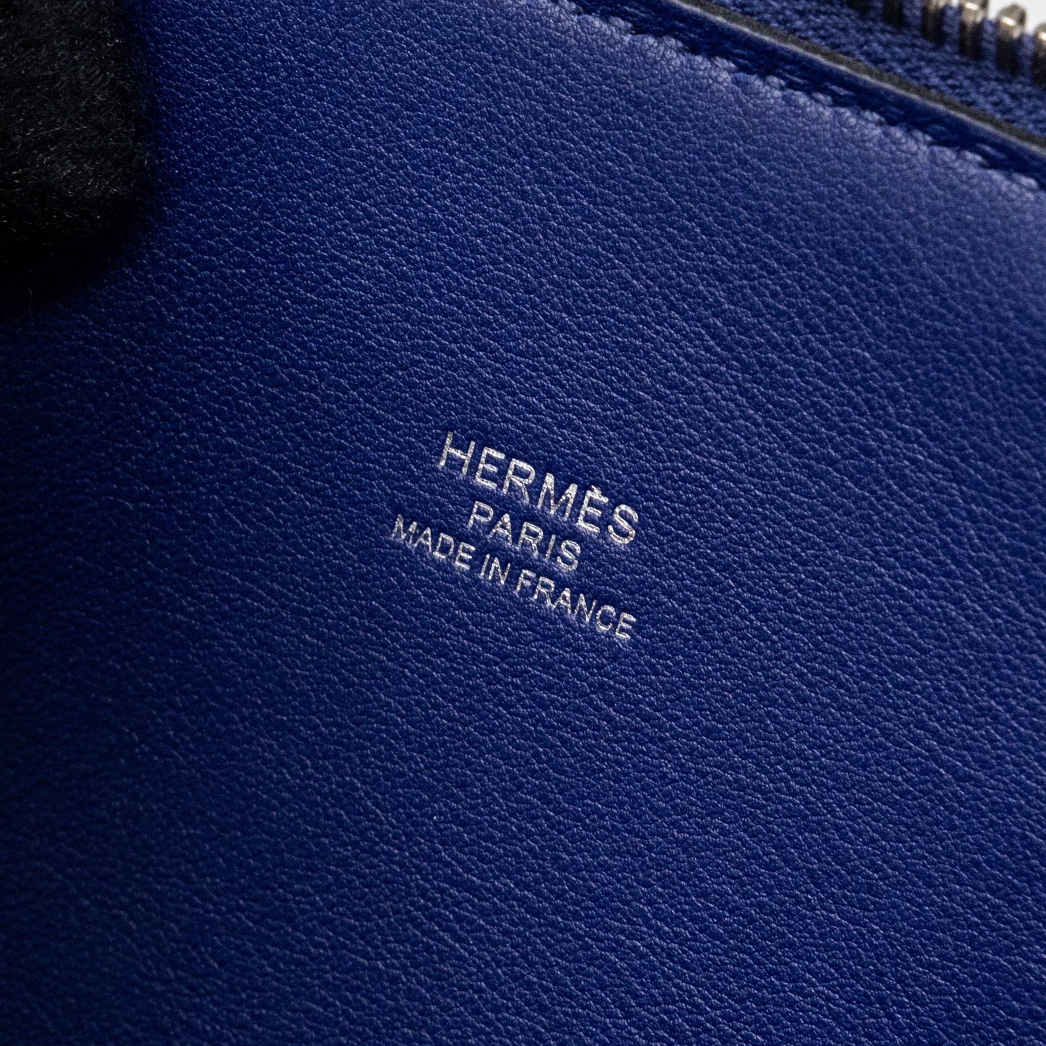 HERMES BOLIDE 1923 30 EPSOM BLUE/MULTICOLOUR SHW
