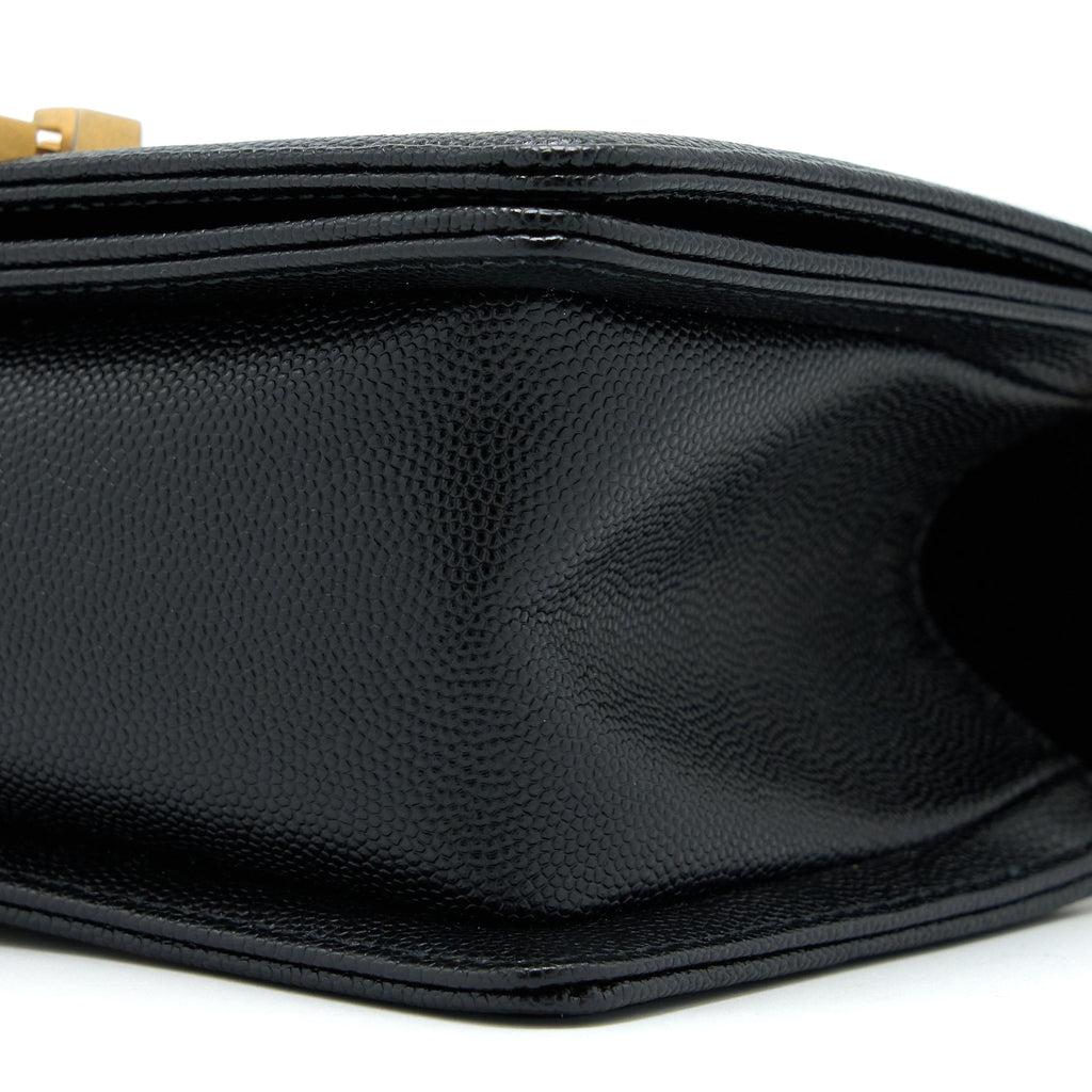 CHANEL SMALL BOY BAG CAVIAR BLACK GHW