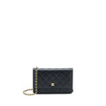 CHANEL CLASSIC WALLET ON CHAIN CAVIAR BLACK GHW (MICROCHIP)