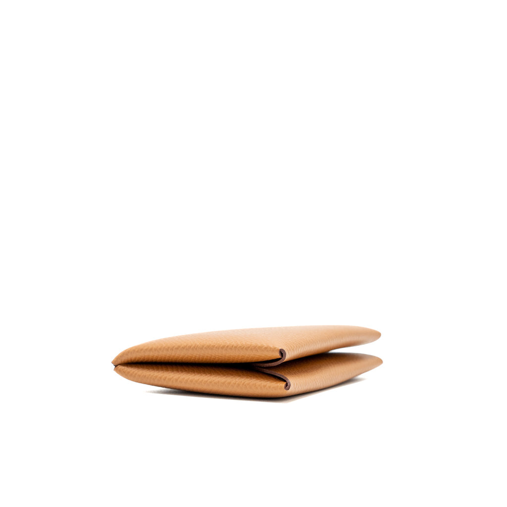 HERMES CALVI CARDHOLDER EPSOM GOLD SHW