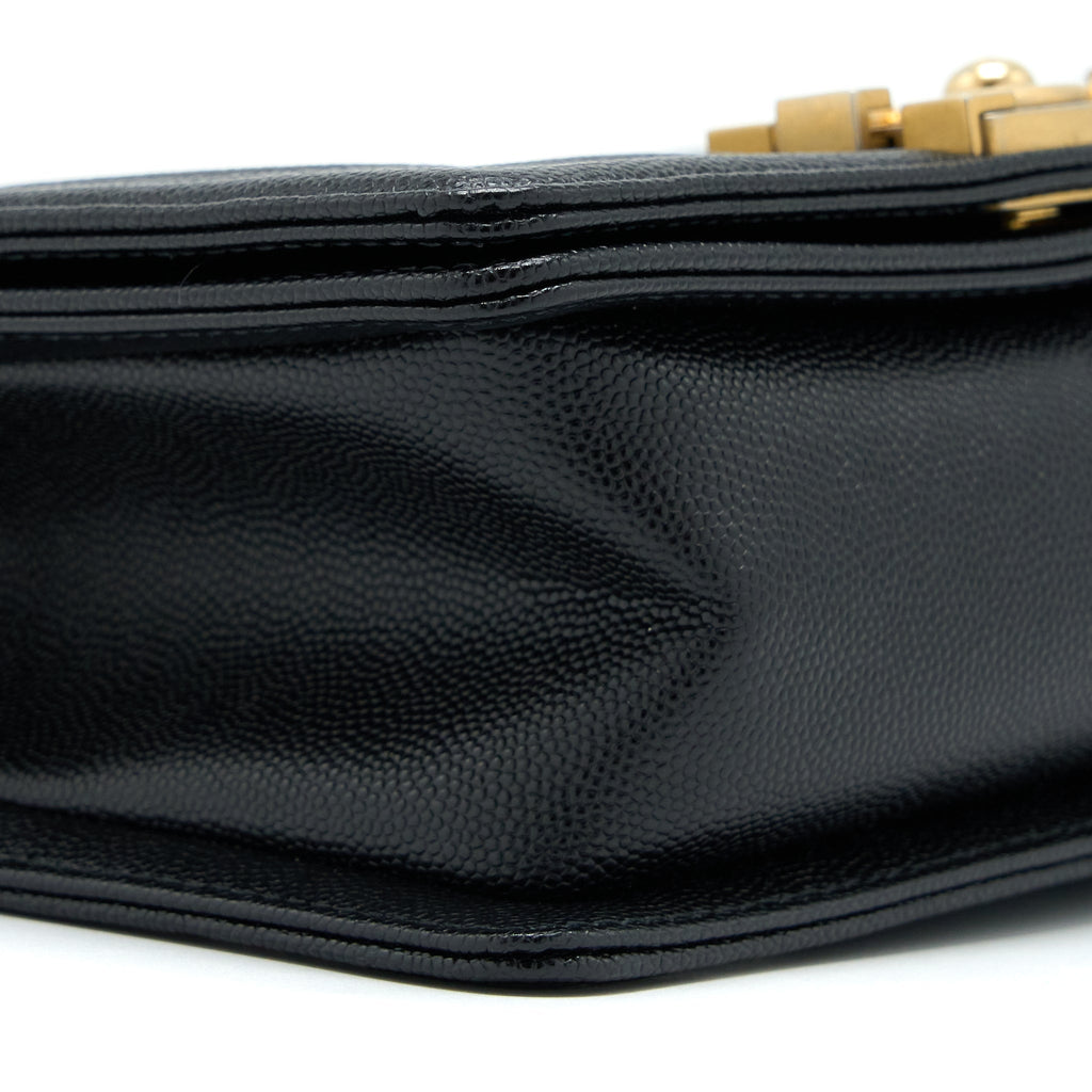CHANEL SMALL BOY BAG CAVIAR BLACK GHW