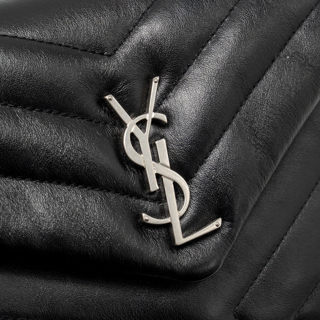 SAINT LAURENT/YSL SMALL LOULOU BAG CALFSKIN BLACK SHW