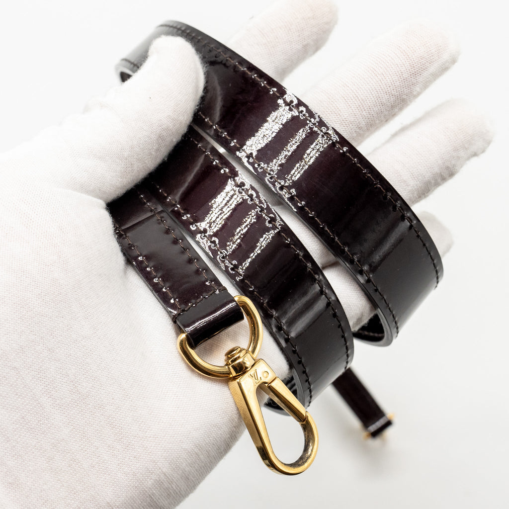 LOUIS VUITTON VERNIS MONTAIGNE BB BAG MONOGRAM PATENT BURGUNDY AMARANTE GHW