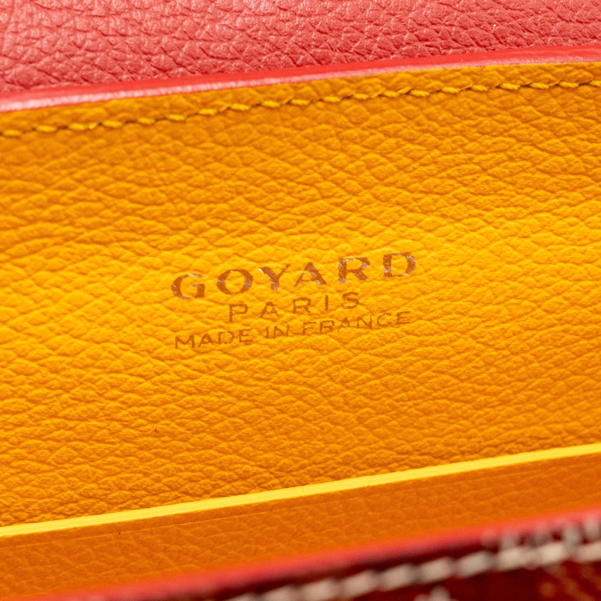 GOYARD MINI SAIGON SOUPLE BAG GOYARDINE CANVAS/CALFSKIN RED SHW
