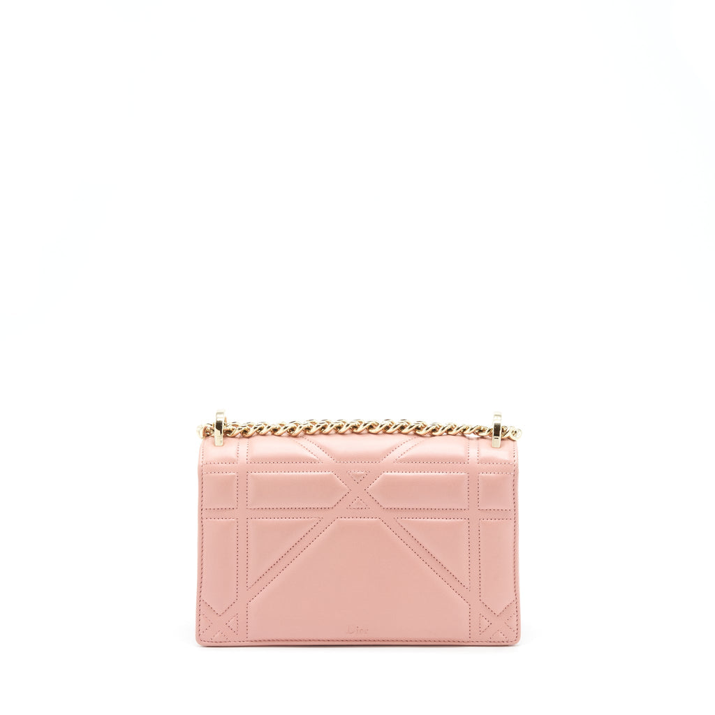 DIOR SMALL DIORAMA BAG LAMBSKIN PINK LGHW