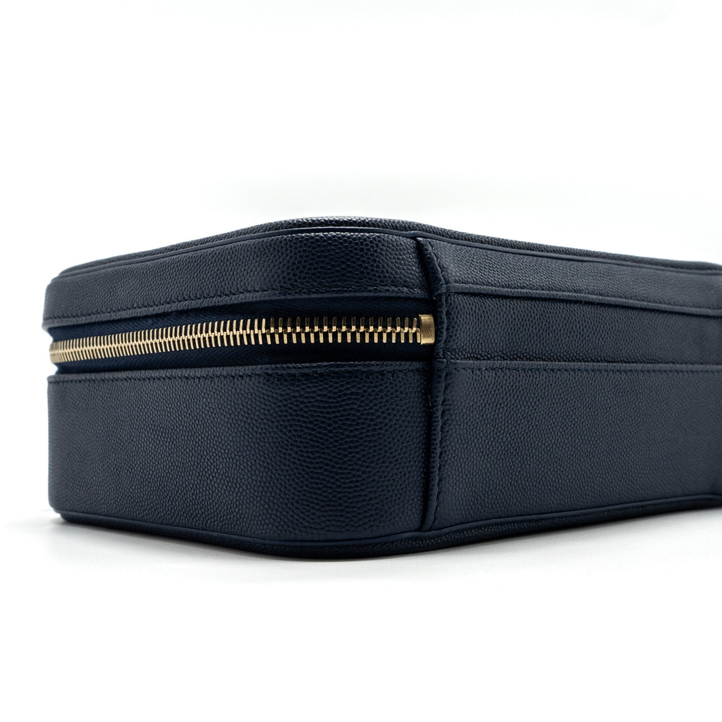 CHANEL FILIGREE CAMERA BAG CAVIAR DARK BLUE LGHW