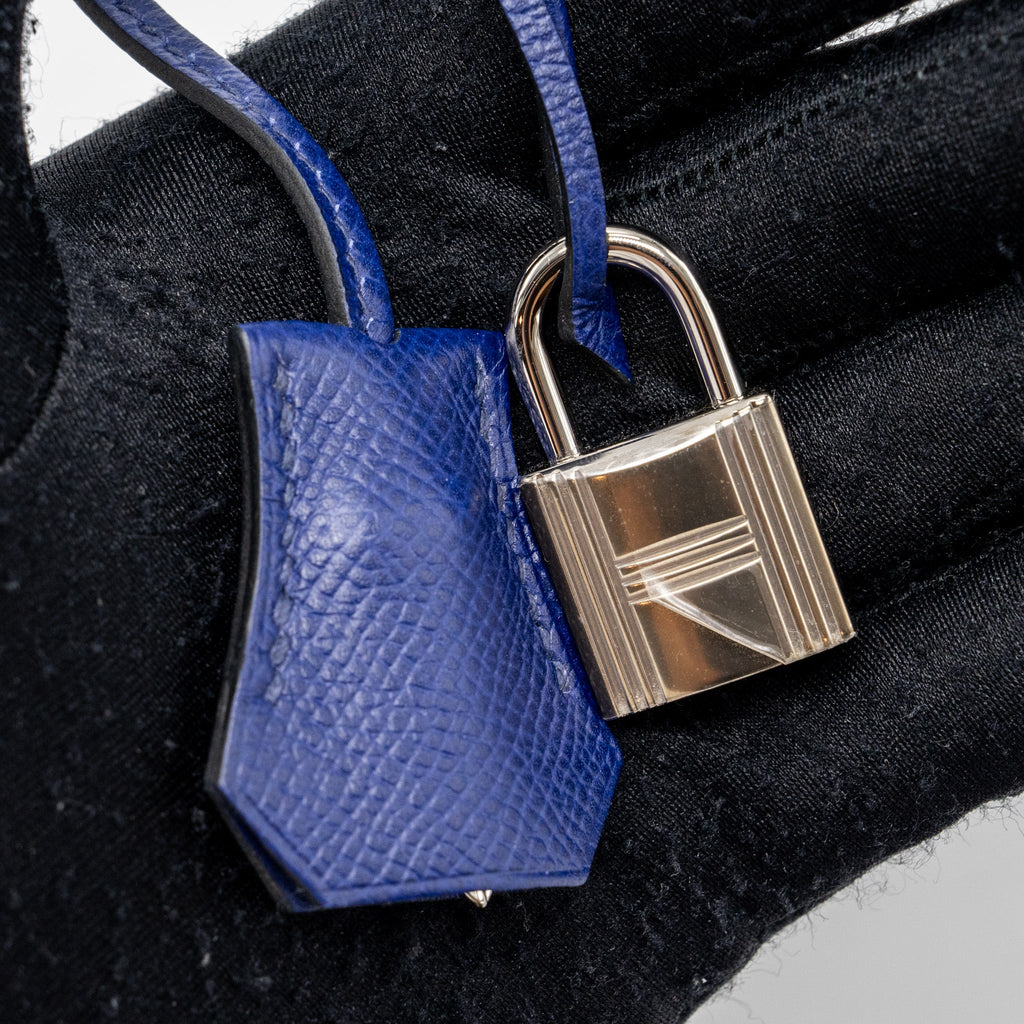 HERMES BOLIDE 1923 30 EPSOM BLUE/MULTICOLOUR SHW