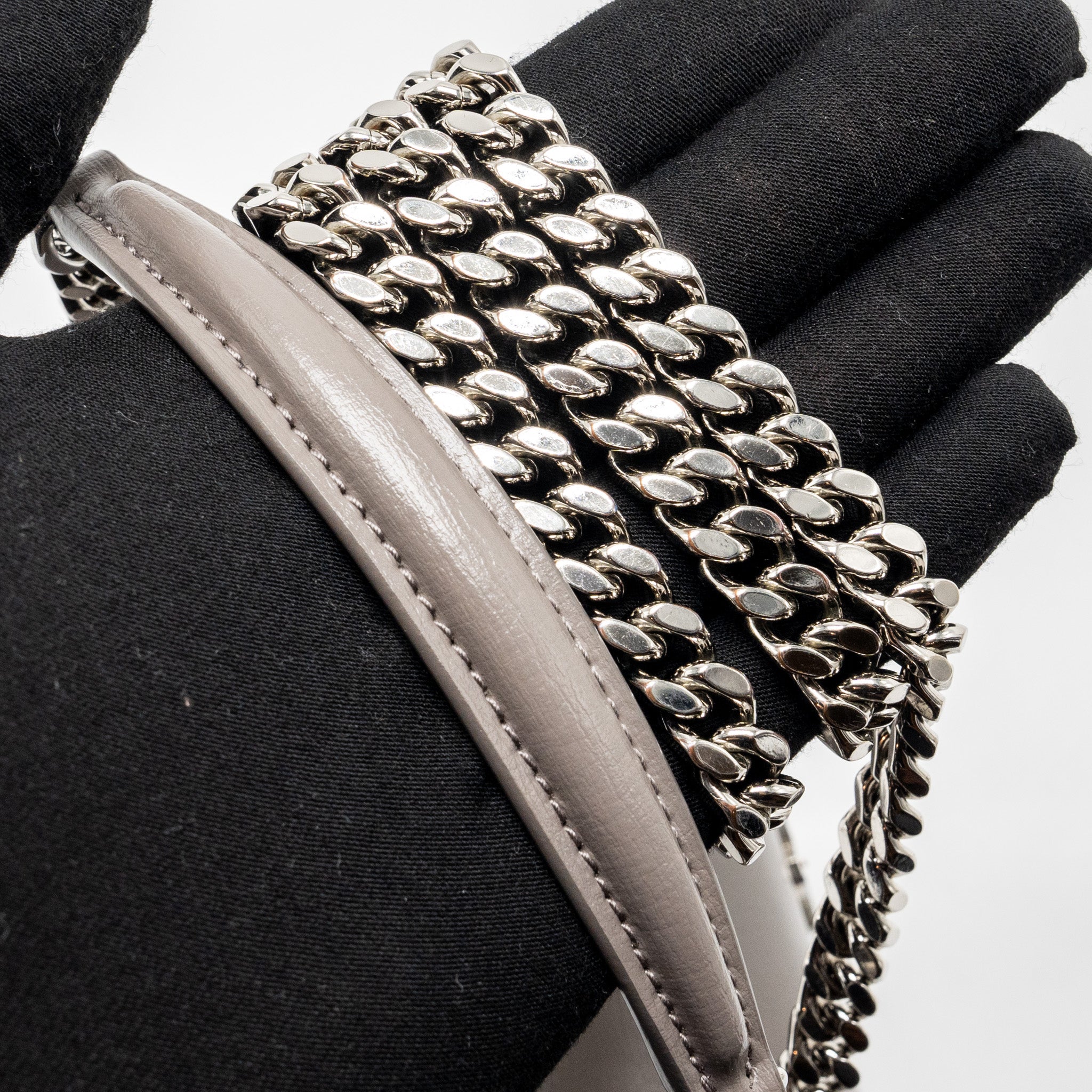 SAINT LAURENT / YSL MEDIUM SUNSET BAG CALFSKIN GREY SHW