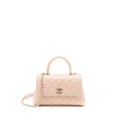CHANEL 21A SMALL COCO HANDLE CAVIAR ND022 ROSE CLAIR / LIGHT PINK LGHW(MICROCHIP)