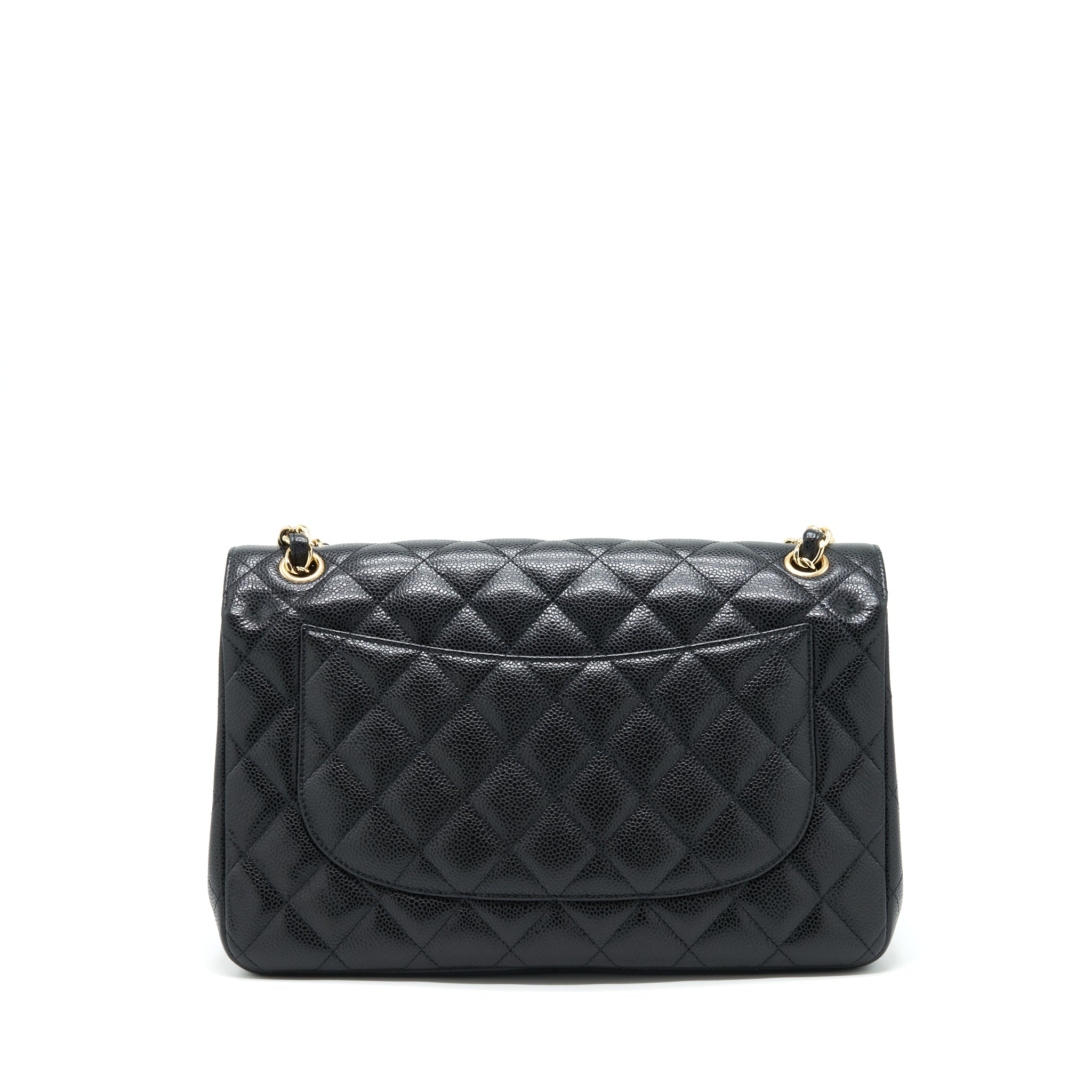 CHANEL CLASSIC JUMBO DOUBLE FLAP BAG CAVIAR BLACK LGHW