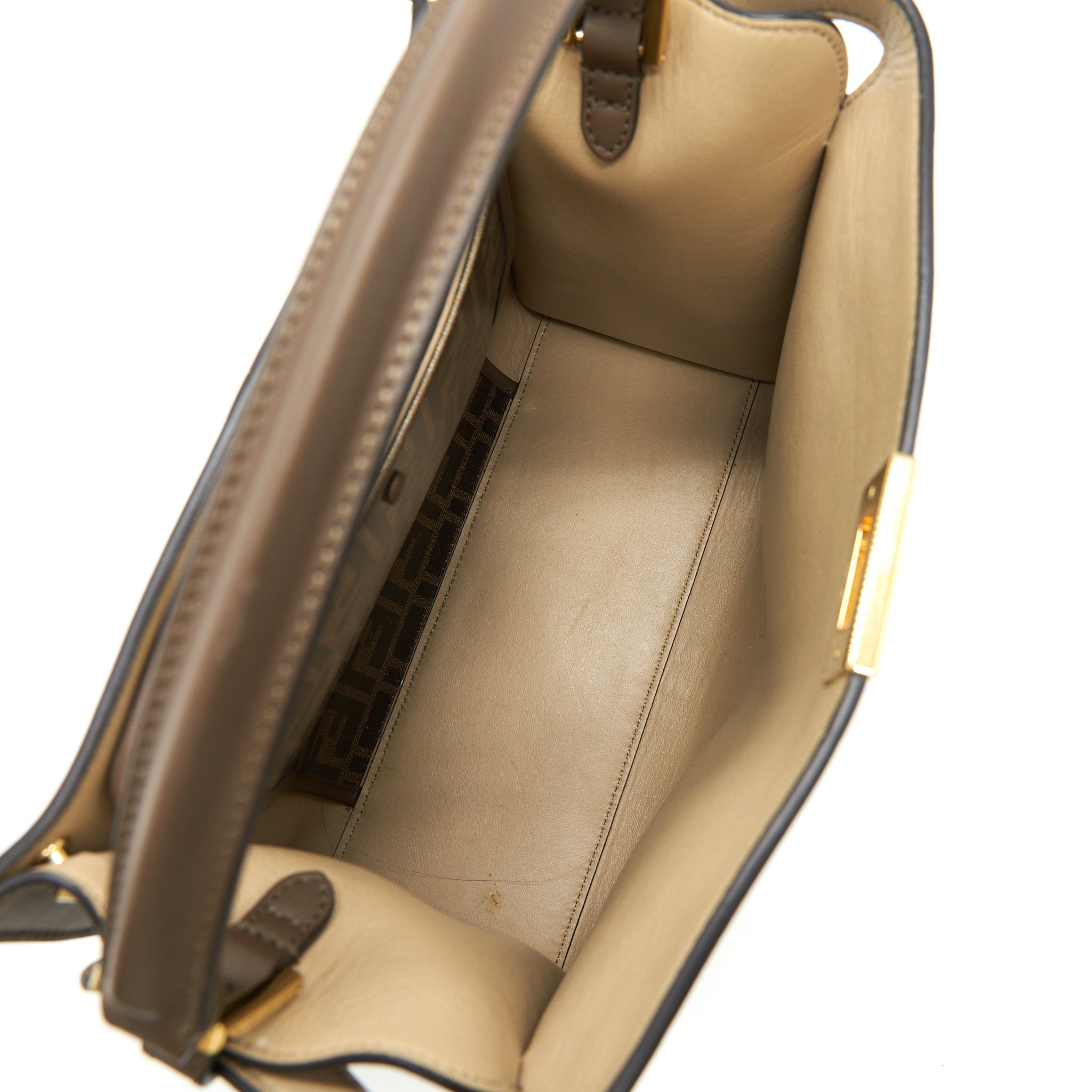FENDI PEEKABOO X-LITE MEDIUM BROWN WITH AN EXTRA SHOULDER STRAP