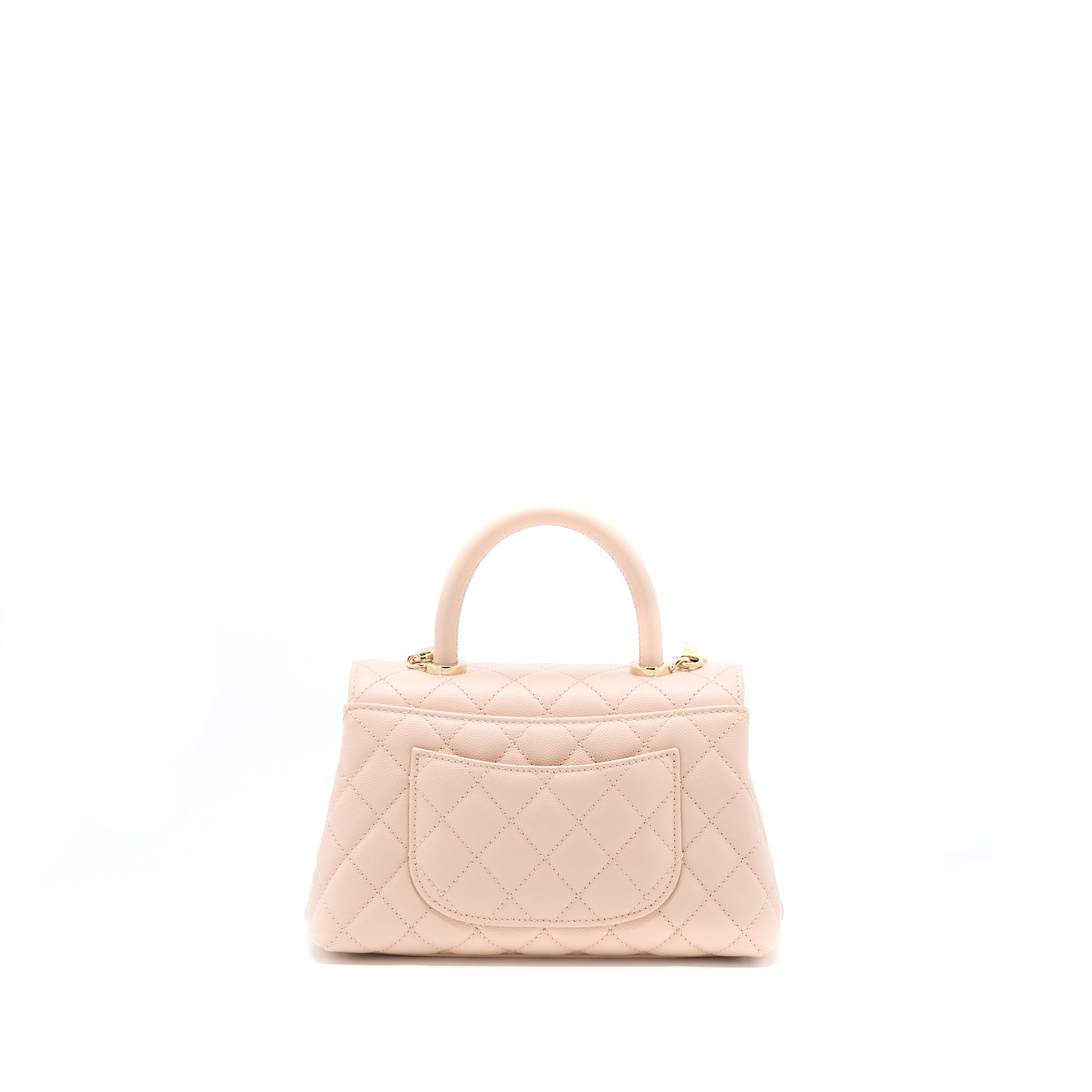 CHANEL 21A SMALL COCO HANDLE CAVIAR ND022 ROSE CLAIR / LIGHT PINK LGHW(MICROCHIP)